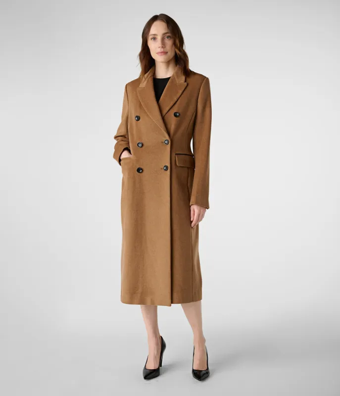 WOOL BLEND DOUBLE BREASTED COAT sold by Karl Lagerfeld Paris
