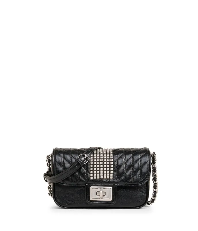 AGYNESS METALLIC STUD CROSSBODY sold by Karl Lagerfeld Paris