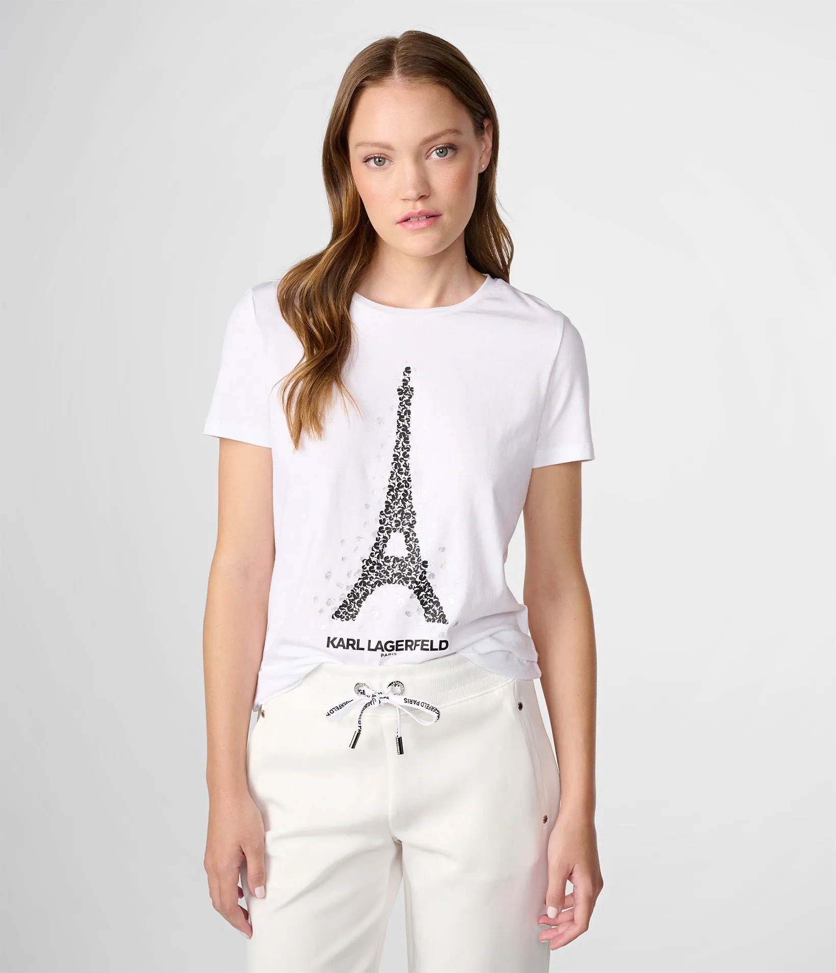 KARL HEAD SILHOUETTE EIFFEL TOWER TEE sold by Karl Lagerfeld Paris