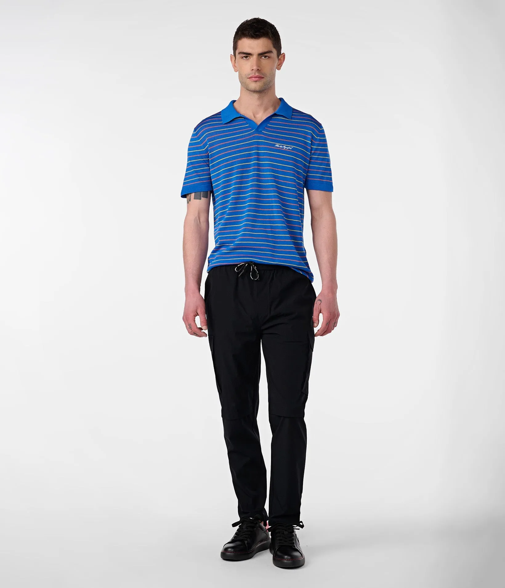 STRIPED POLO SWEATER sold by Karl Lagerfeld Paris product image thumbnail 4