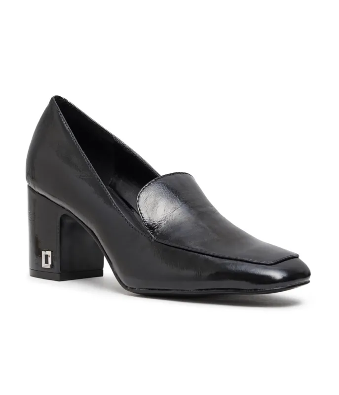 PENELOPE HEELED LEATHER LOAFER sold by Karl Lagerfeld Paris