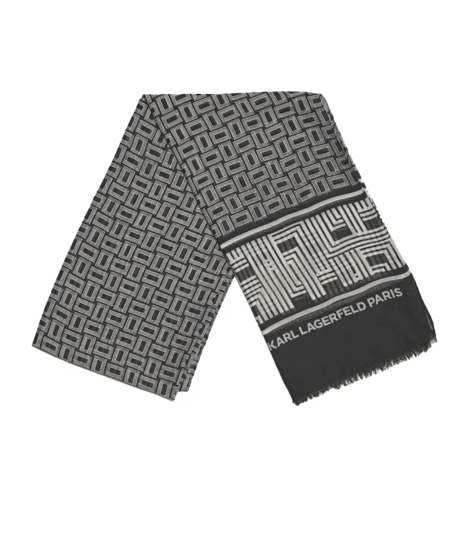 MONOGRAM BORDER WRAP sold by Karl Lagerfeld Paris