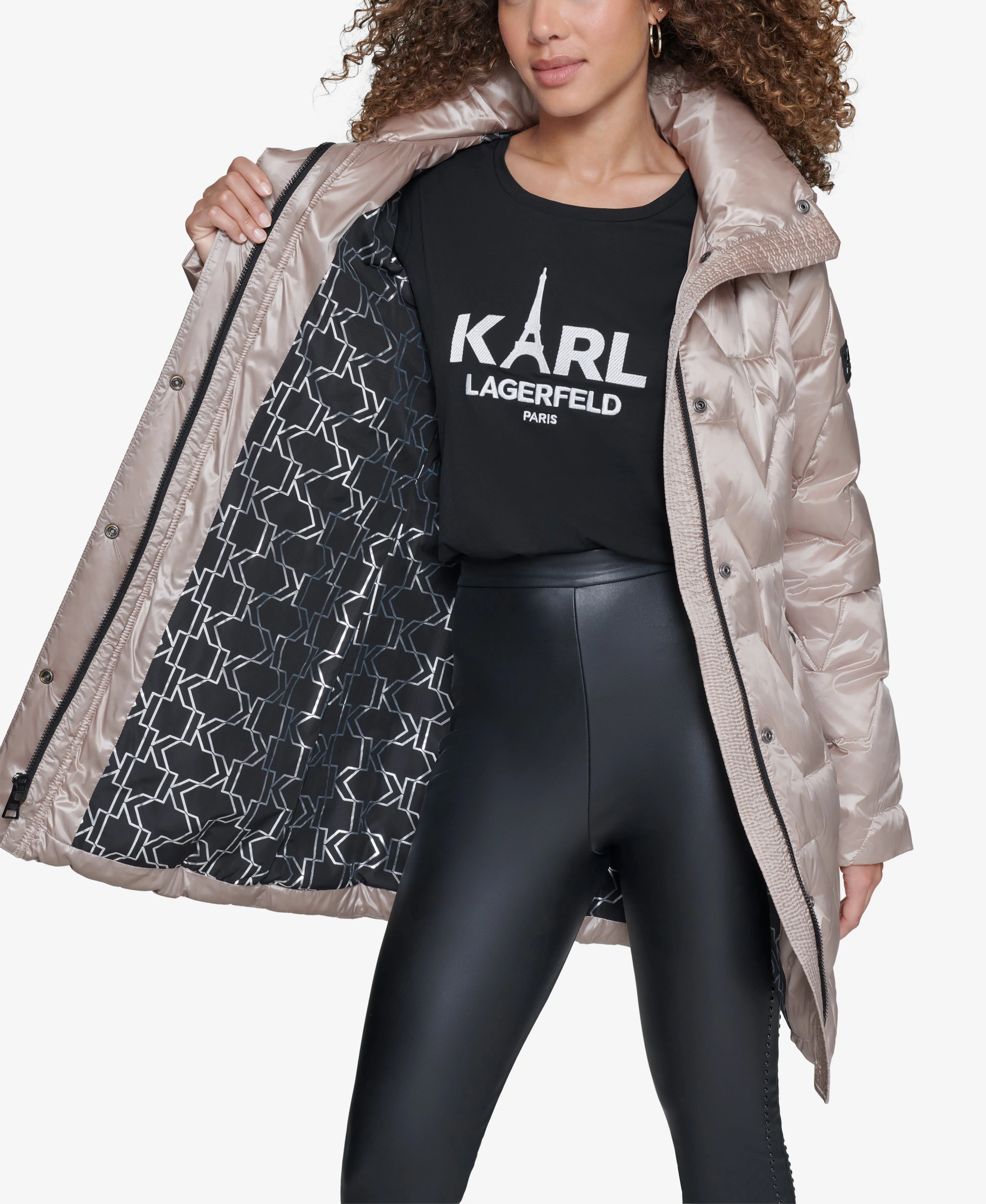 BELTED ZIG ZAG PUFFER sold by Karl Lagerfeld Paris product image thumbnail 5