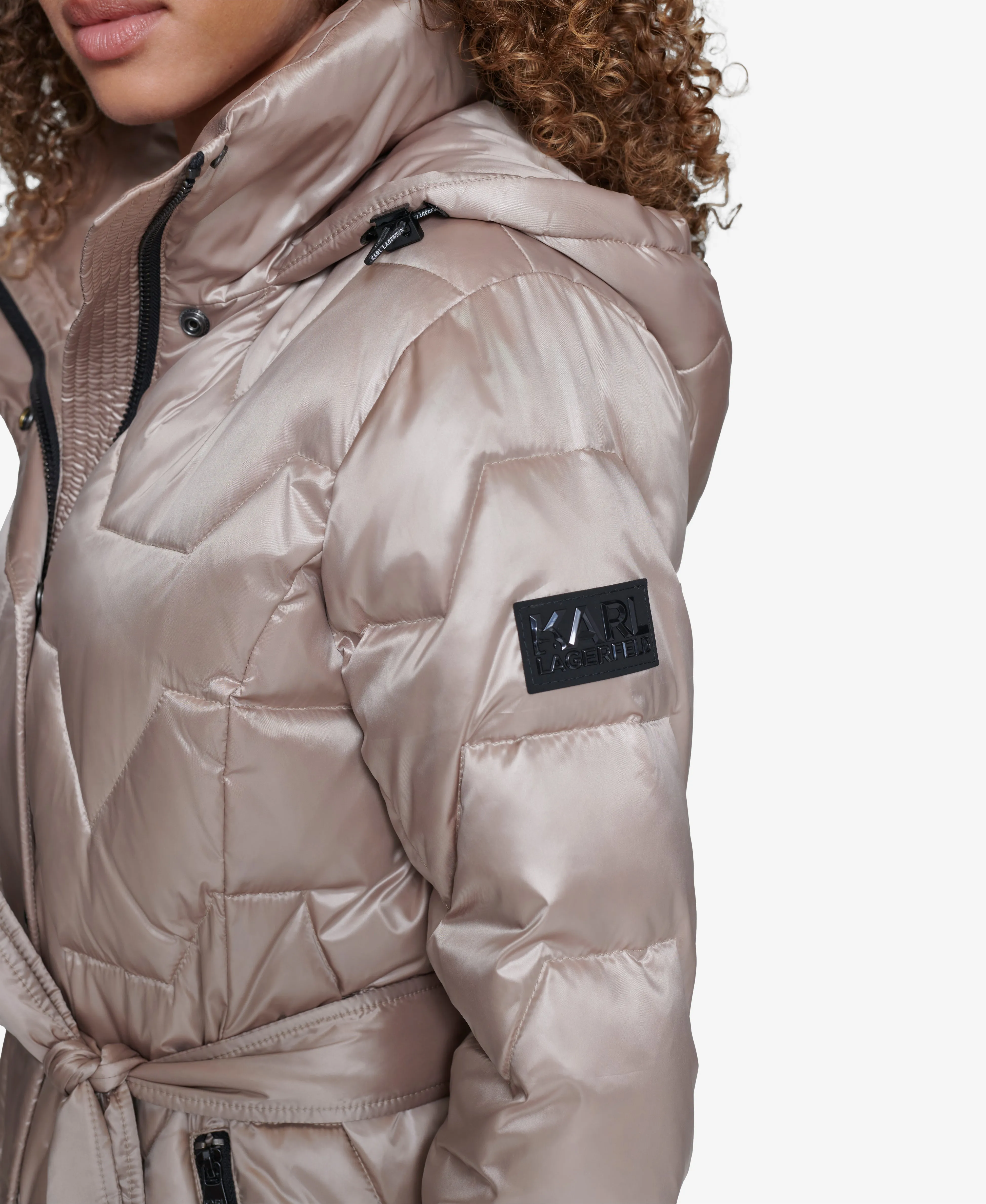 BELTED ZIG ZAG PUFFER sold by Karl Lagerfeld Paris product image thumbnail 4