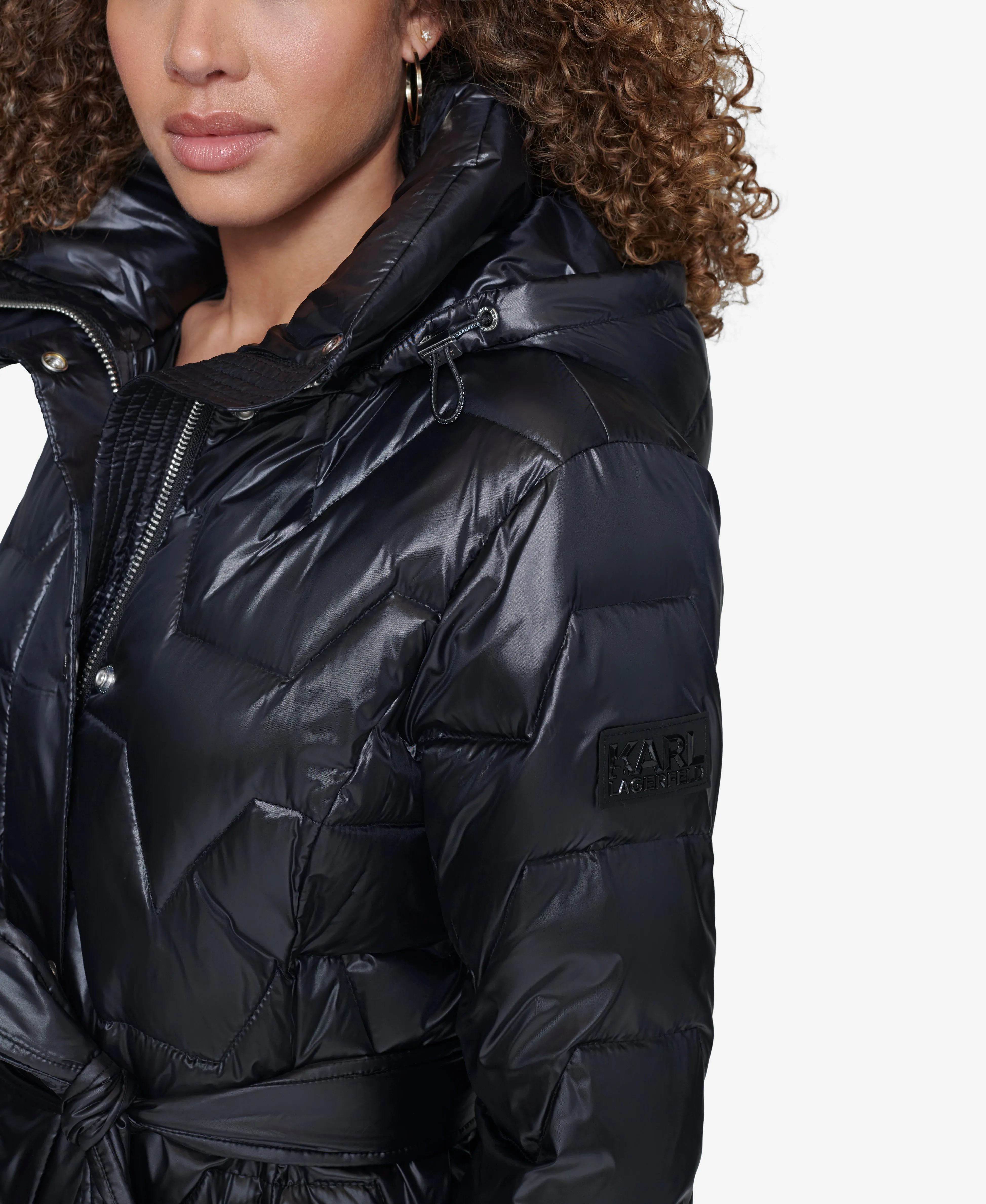 BELTED ZIG ZAG PUFFER sold by Karl Lagerfeld Paris product image thumbnail 4