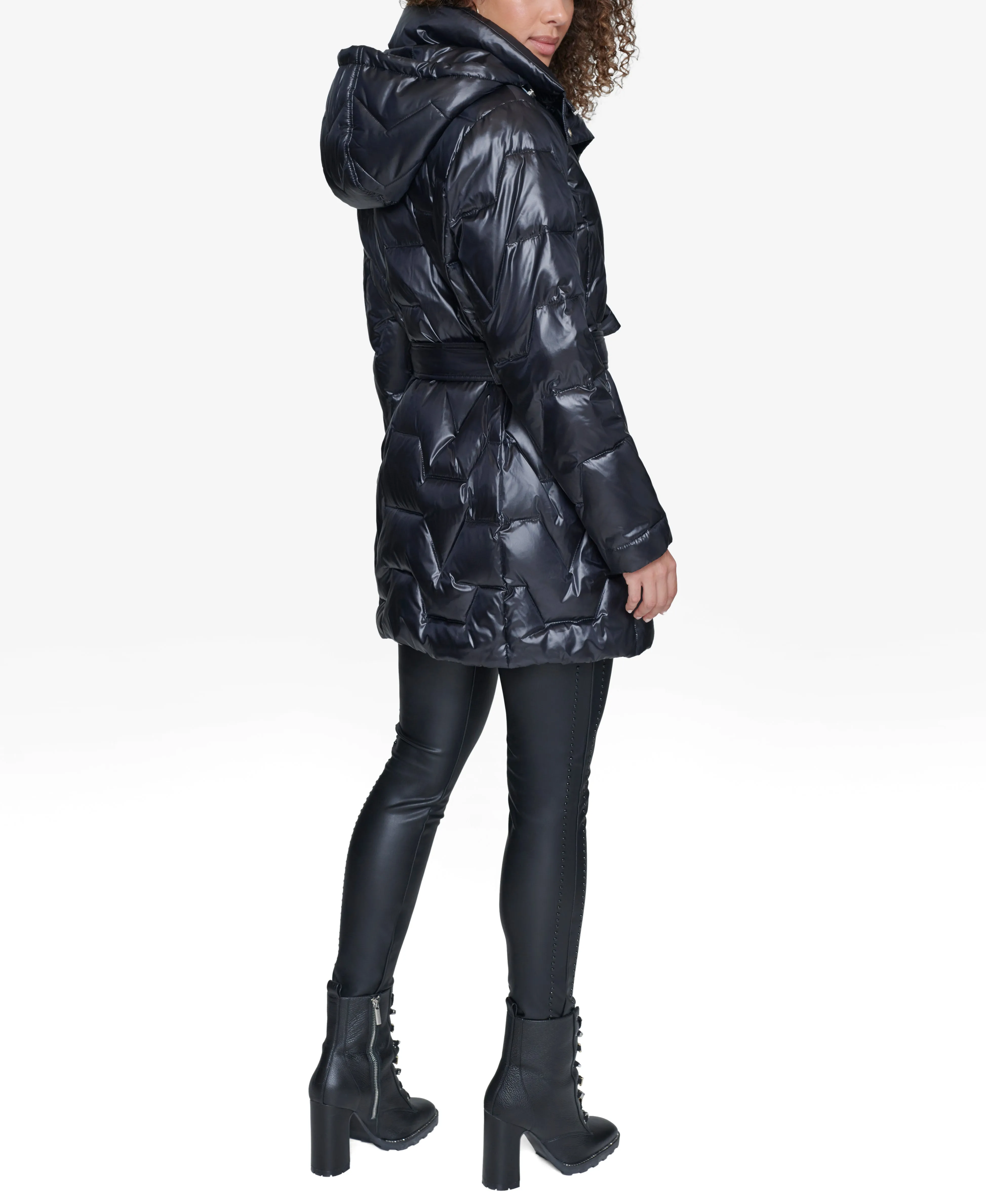 BELTED ZIG ZAG PUFFER sold by Karl Lagerfeld Paris product image thumbnail 2