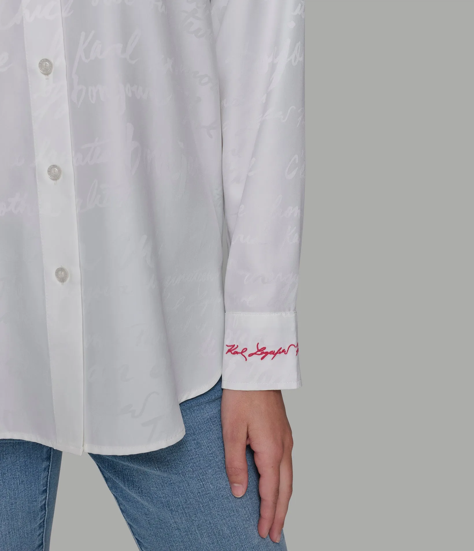 JACQUARD PRINT SOFT BUTTON DOWN sold by Karl Lagerfeld Paris product image thumbnail 4