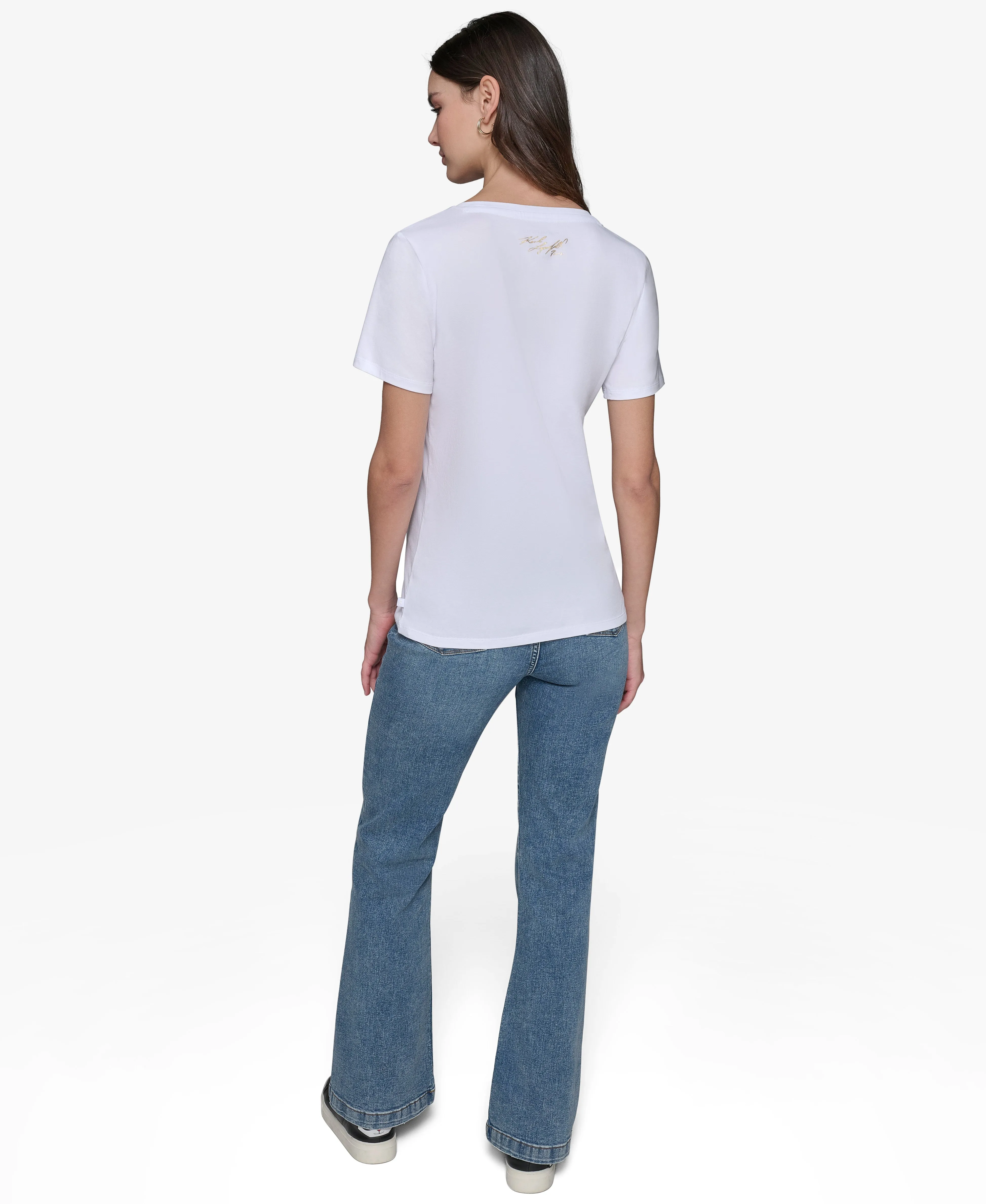 EMBELLISHED KARL SCRIPT TEE sold by Karl Lagerfeld Paris product image thumbnail 2