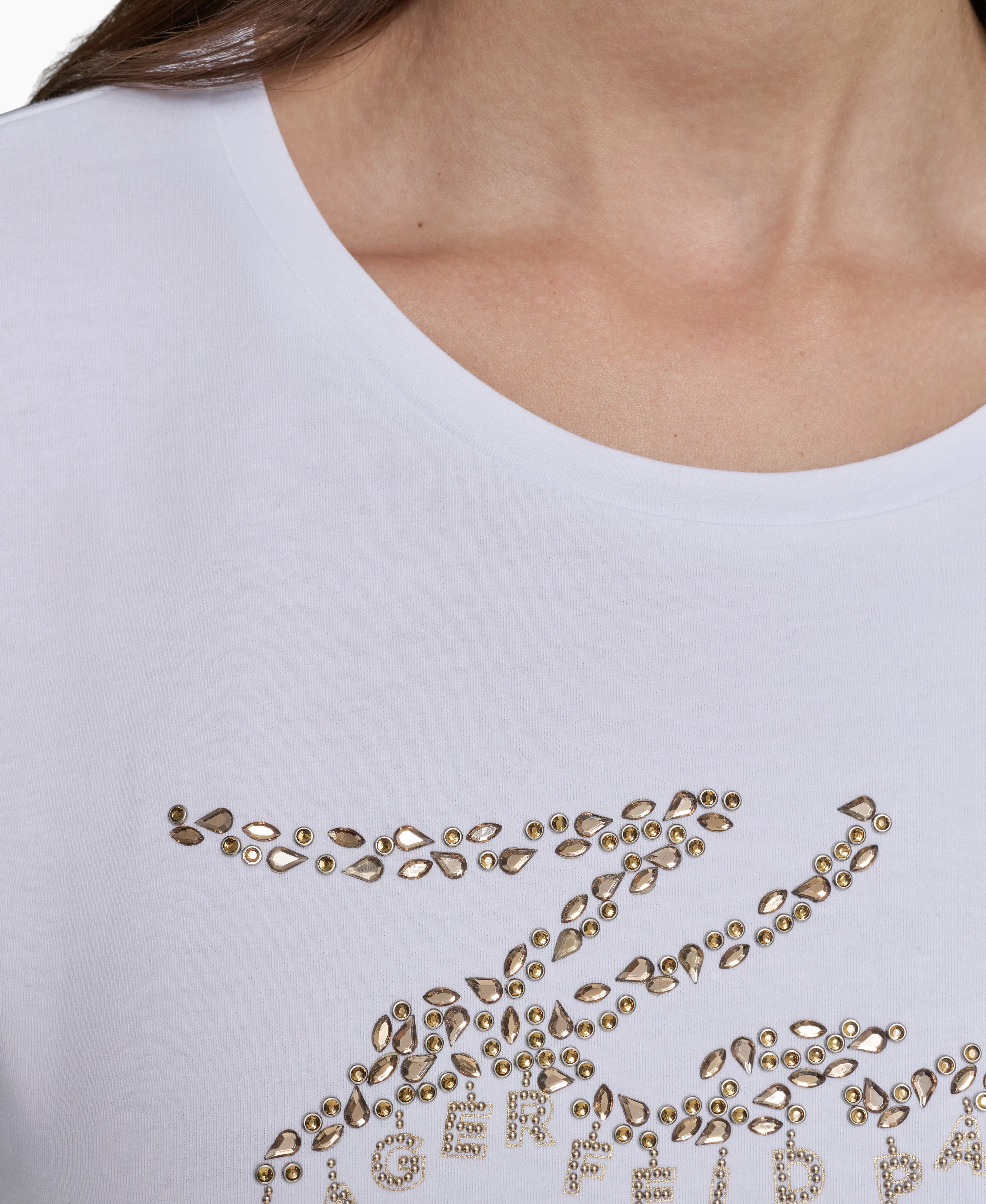 EMBELLISHED KARL SCRIPT TEE sold by Karl Lagerfeld Paris product image thumbnail 4