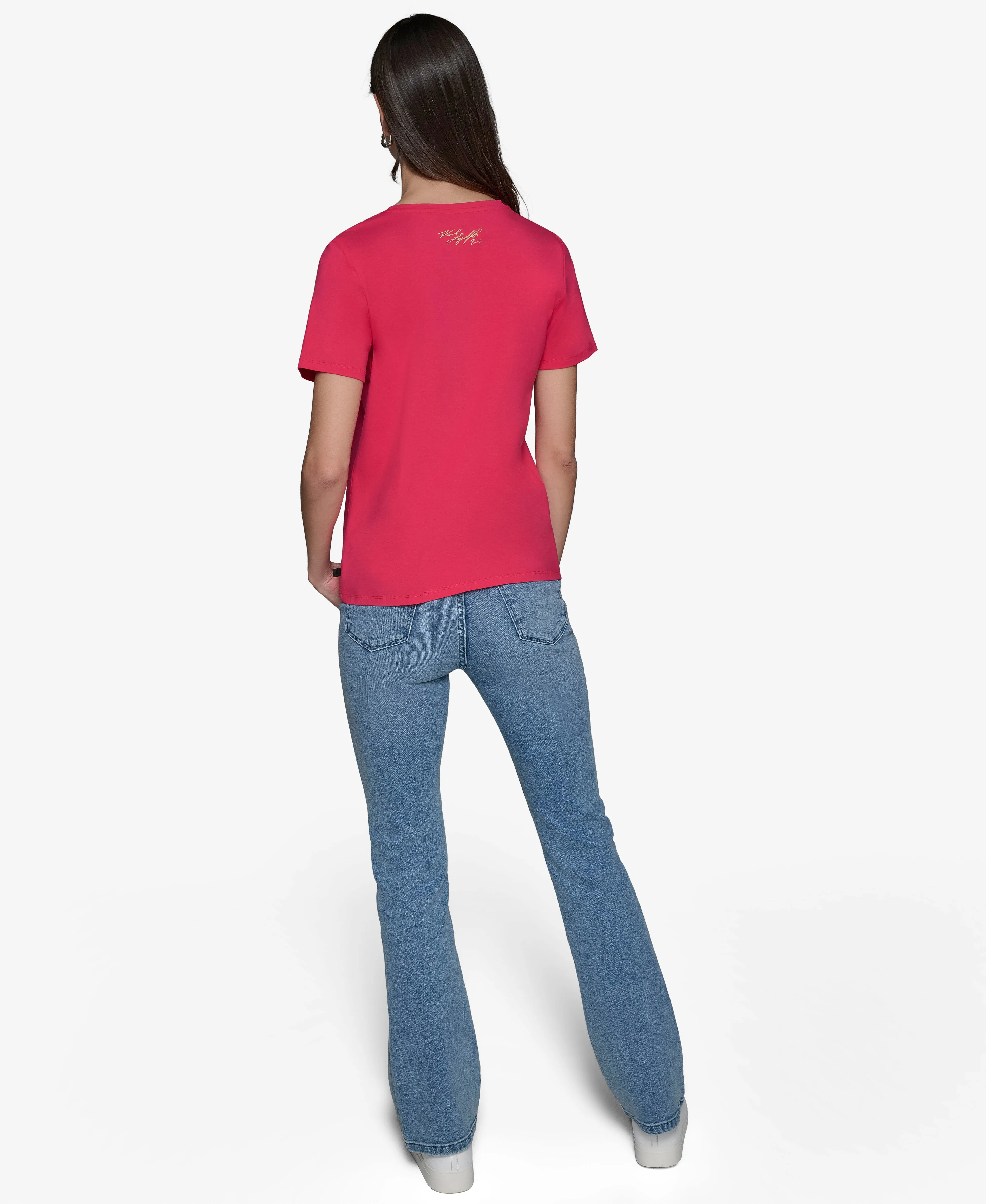 EMBELLISHED KARL SCRIPT TEE sold by Karl Lagerfeld Paris product image thumbnail 2