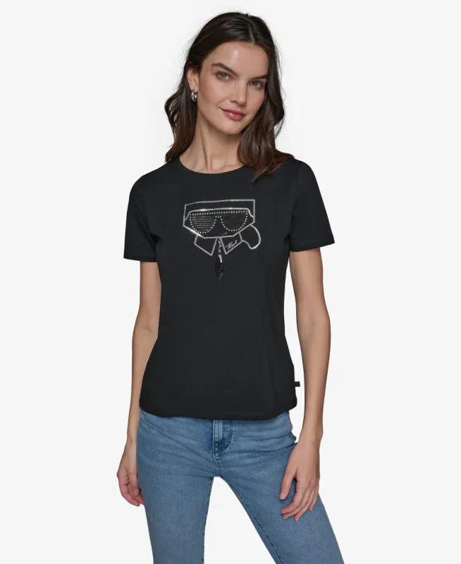 KARL SEQUIN HEAD TEE sold by Karl Lagerfeld Paris