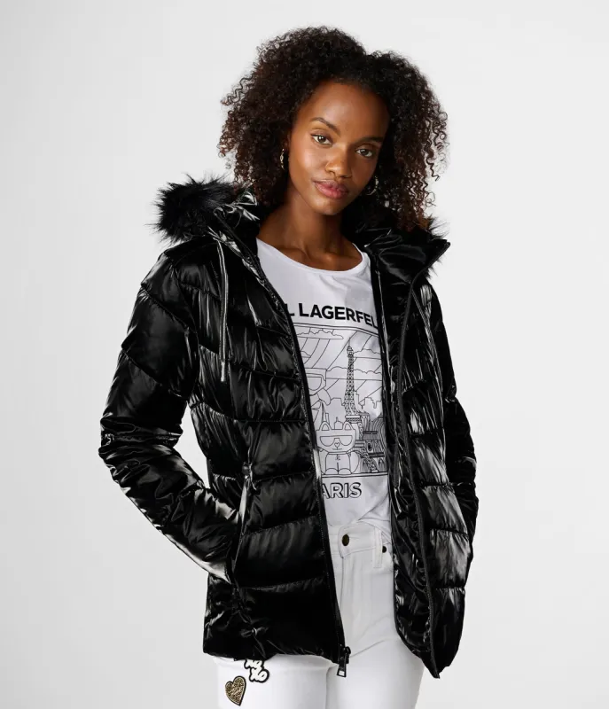 FUR TRIMMED APRES SKI PUFFER sold by Karl Lagerfeld Paris