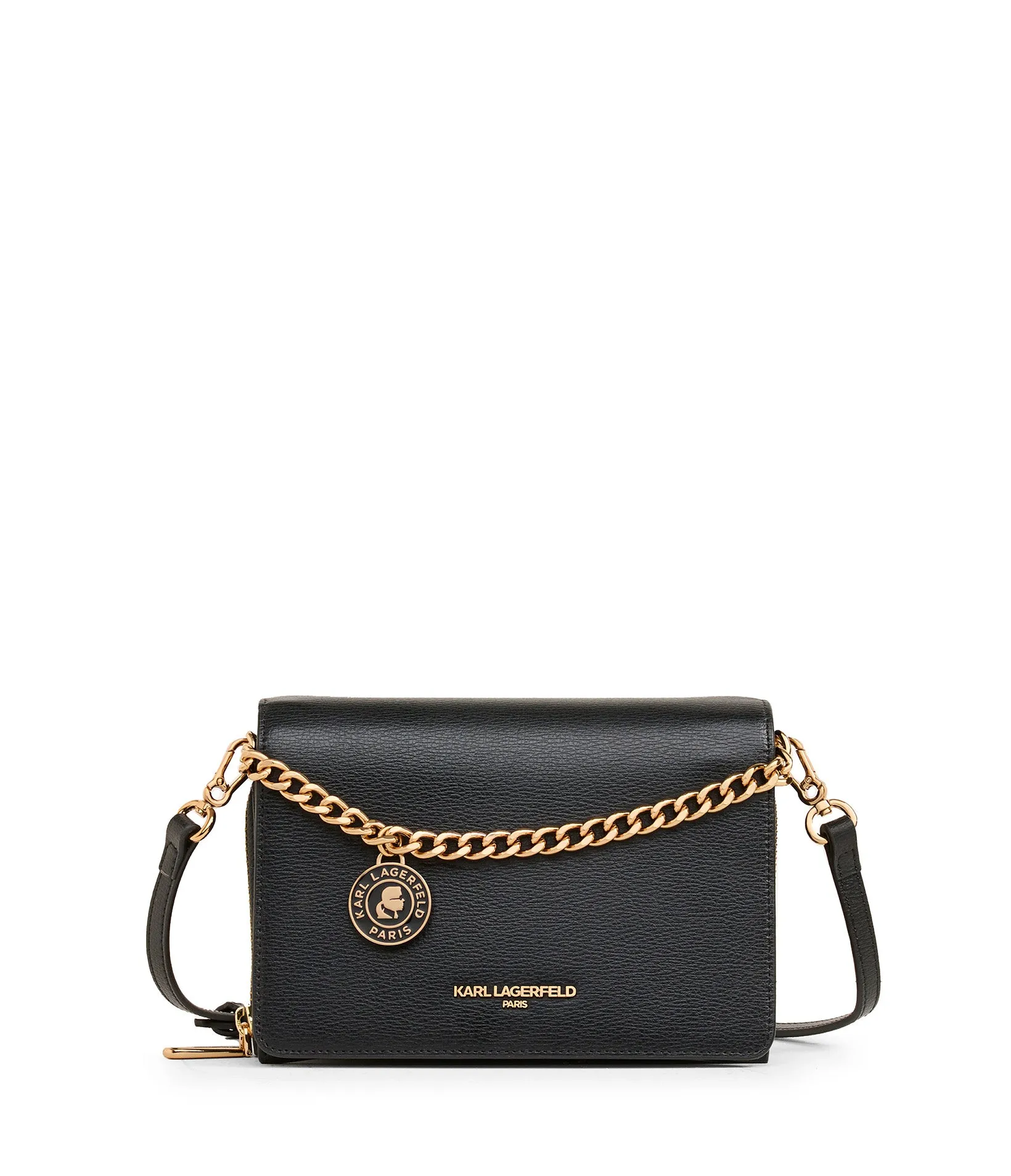 LOURDES LEATHER CROSSBODY sold by Karl Lagerfeld Paris