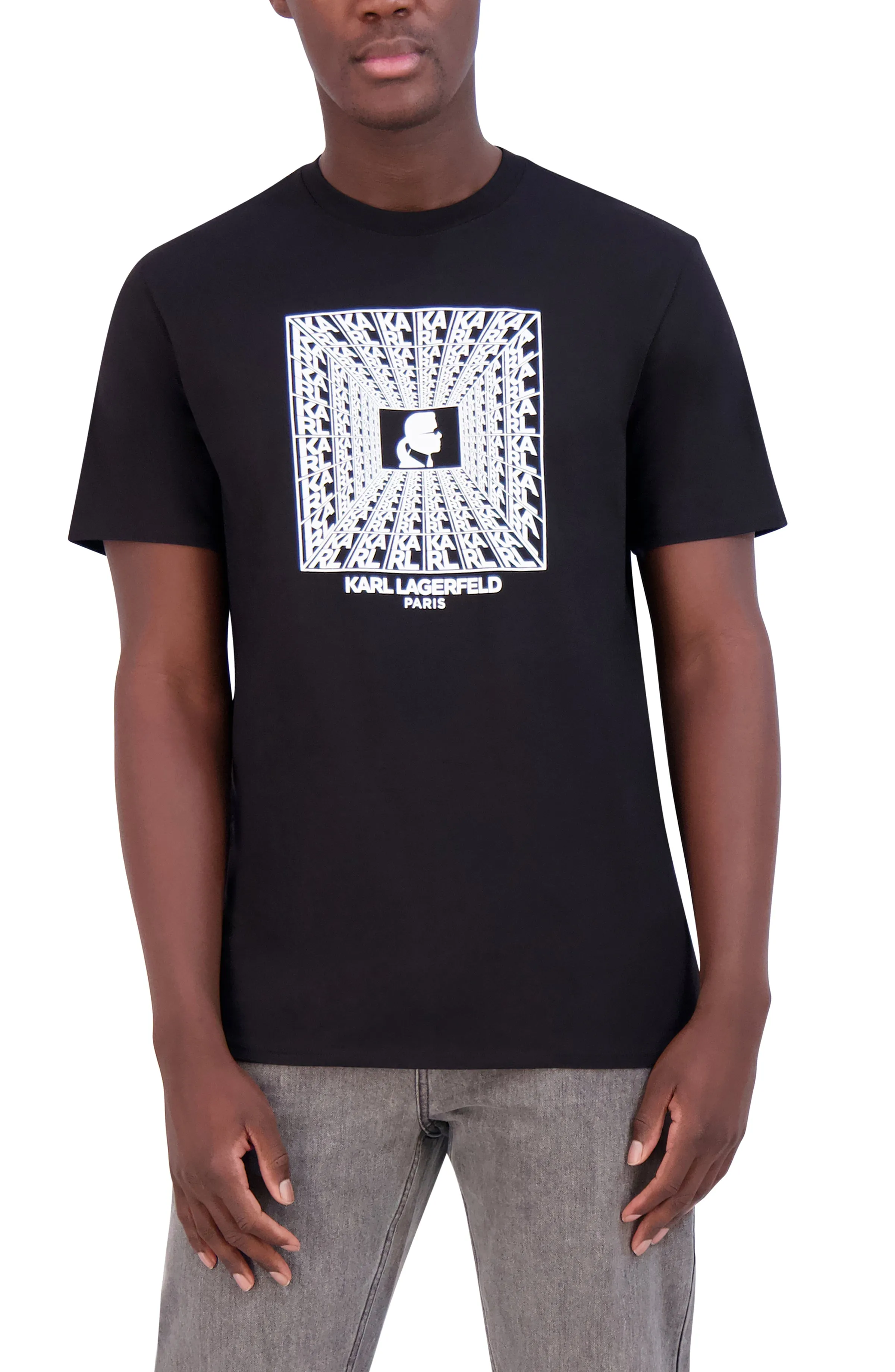 LARGE SQUARE LOGO TEE sold by Karl Lagerfeld Paris