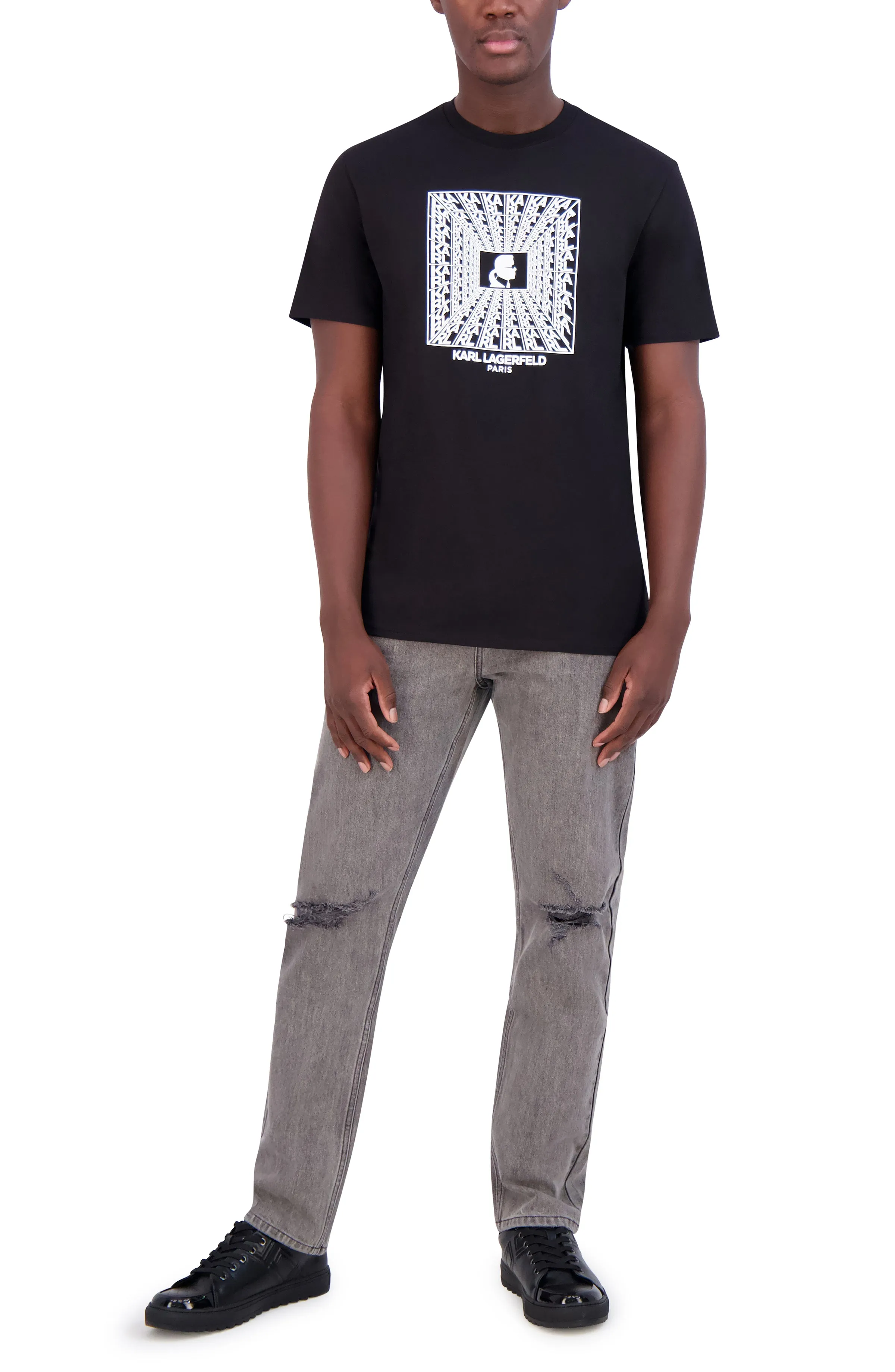 LARGE SQUARE LOGO TEE sold by Karl Lagerfeld Paris product image thumbnail 5