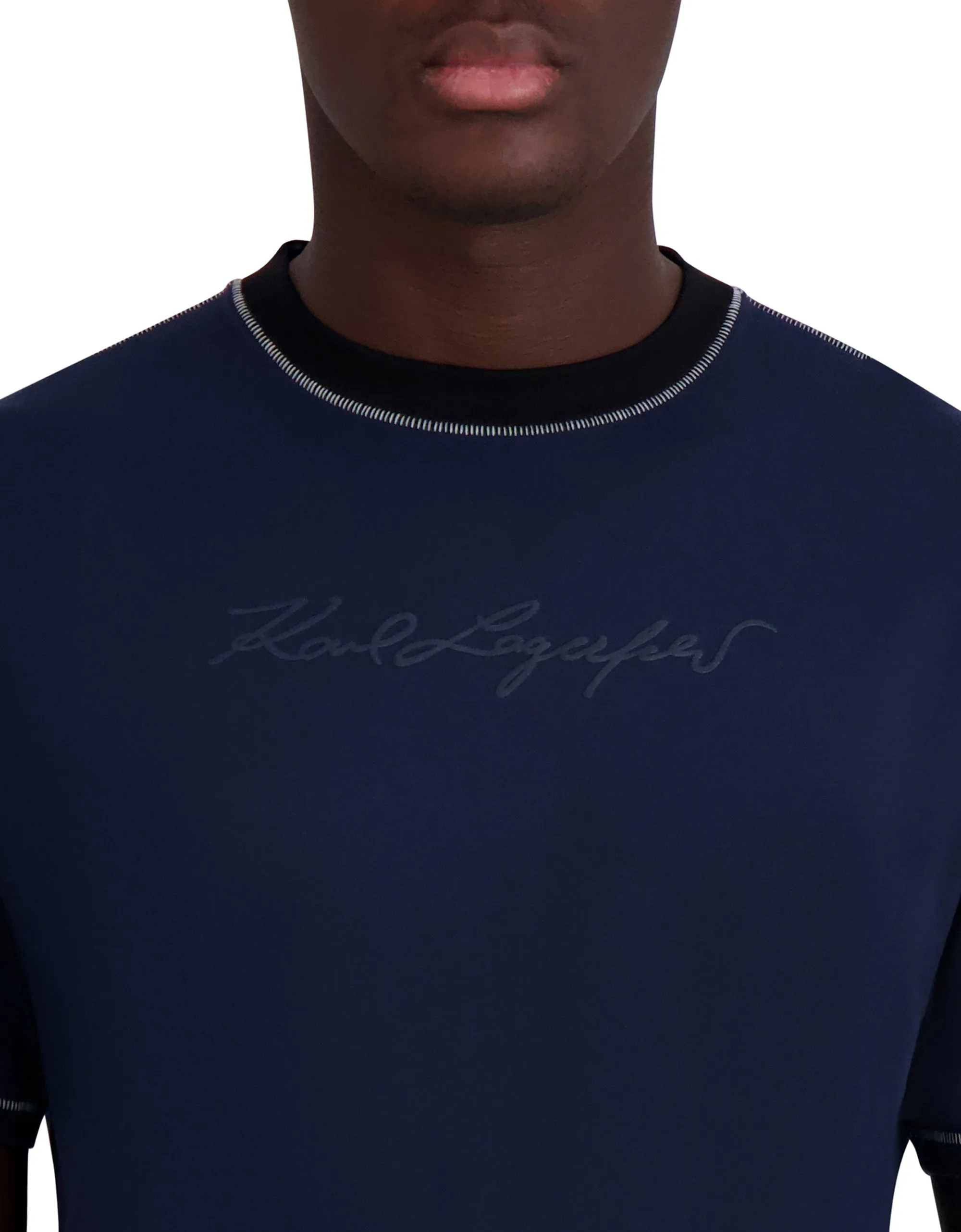 INTERLOCK SIGNATURE LOGO TEE sold by Karl Lagerfeld Paris product image thumbnail 4