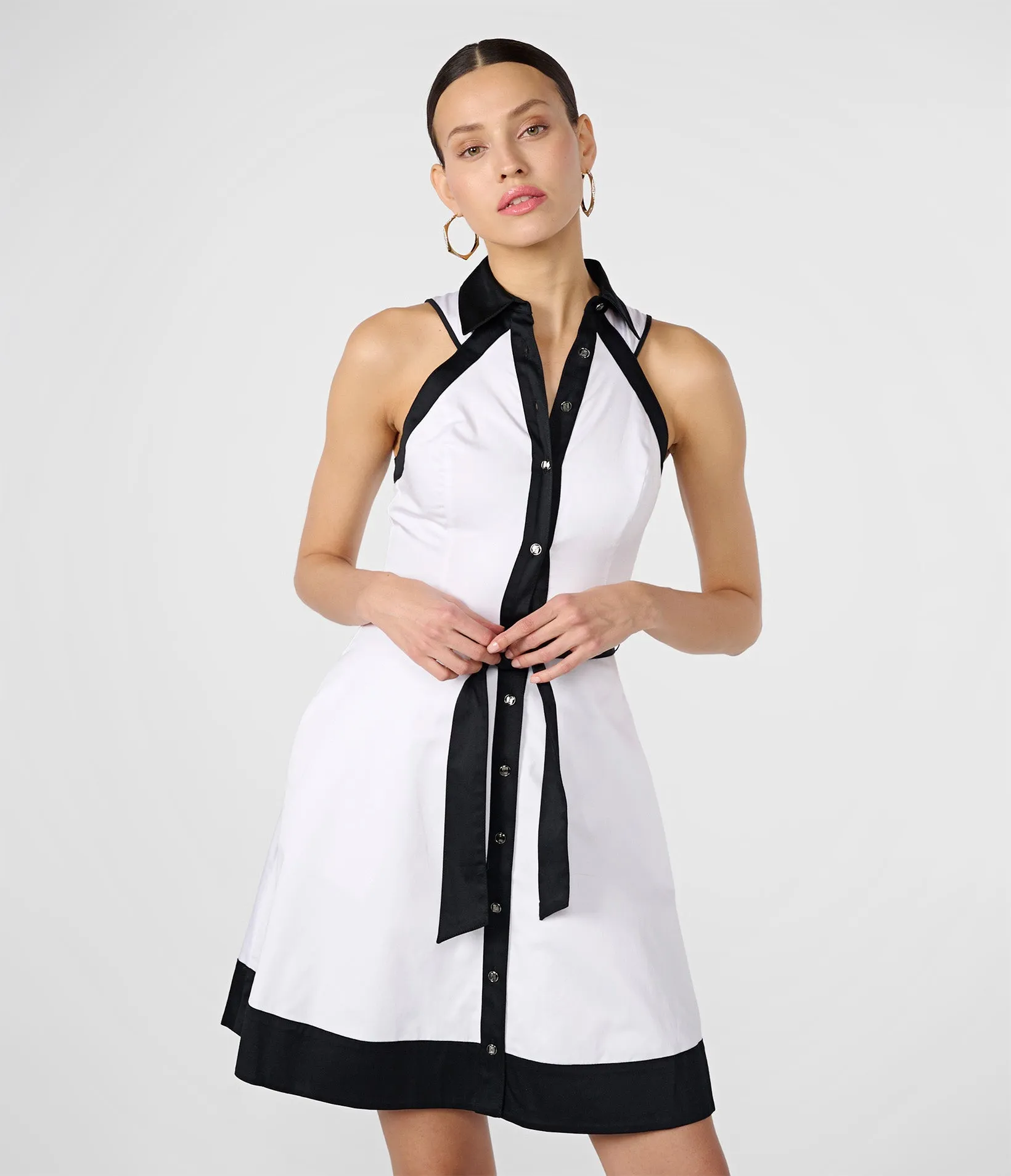 SLEEVELESS POPLIN SHIRT DRESS sold by Karl Lagerfeld Paris