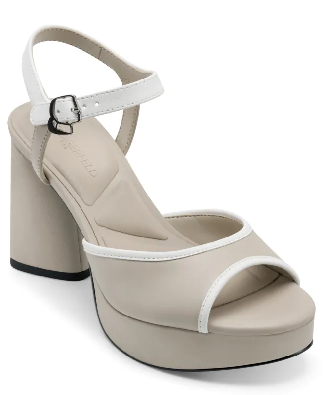 HALLET PLATFORM ANKLE STRAP SANDAL sold by Karl Lagerfeld Paris