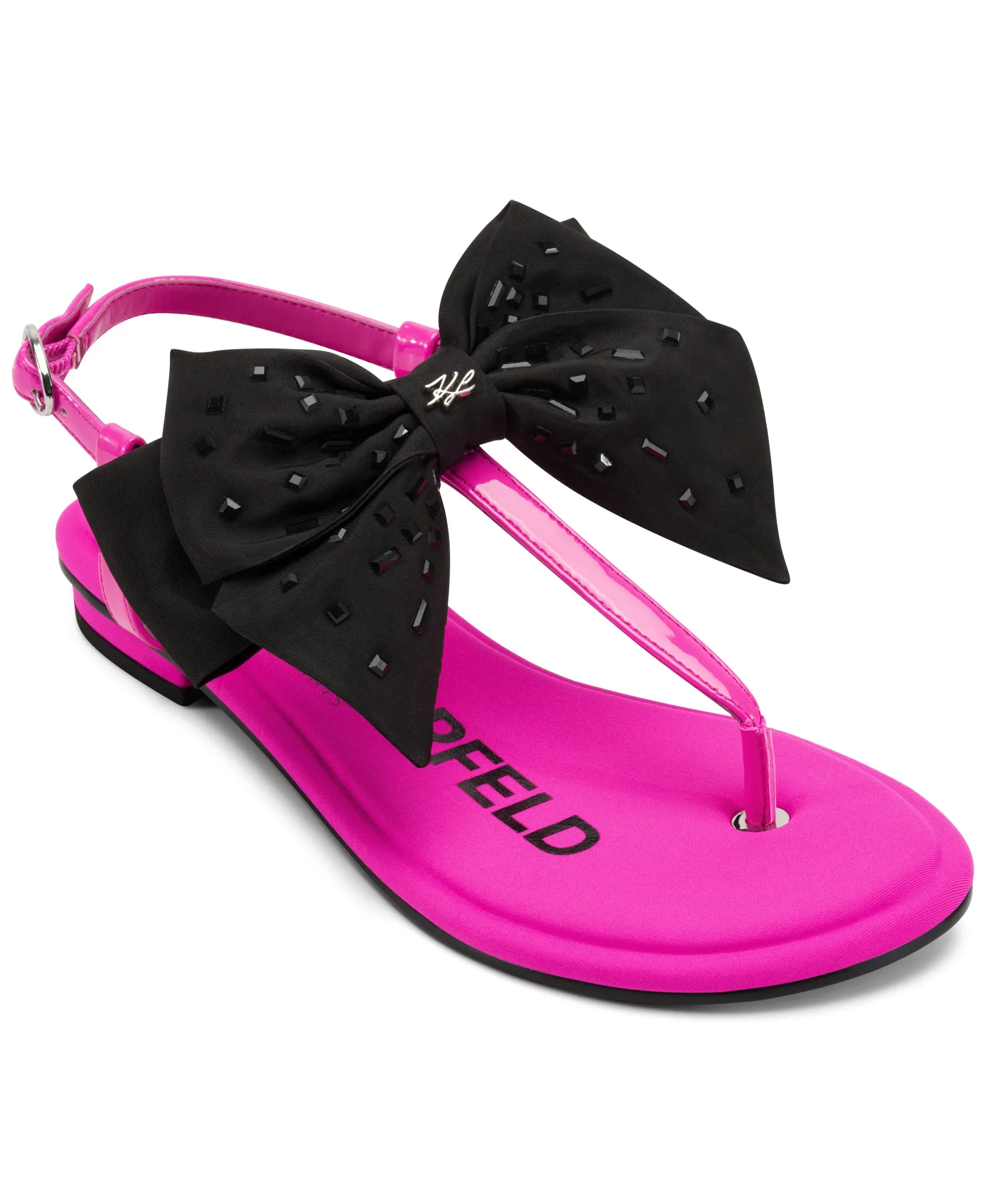 CRISTI BOW FLAT THONG SANDAL sold by Karl Lagerfeld Paris