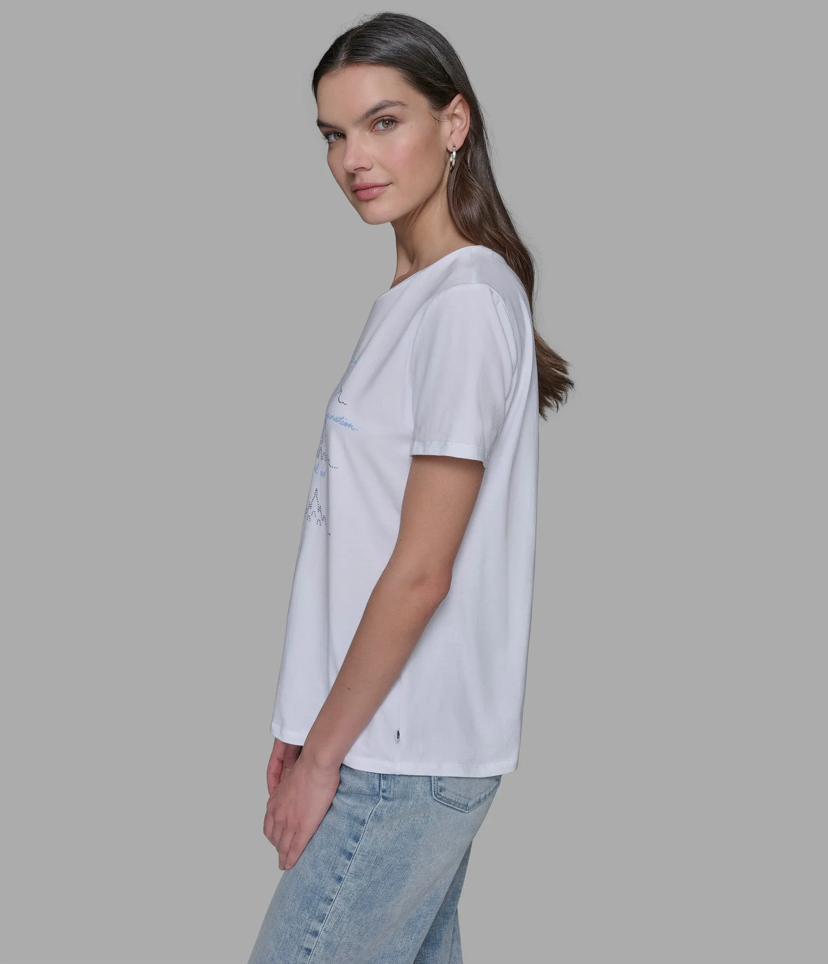 PARIS SKYLINE LOGO TEE sold by Karl Lagerfeld Paris product image thumbnail 3