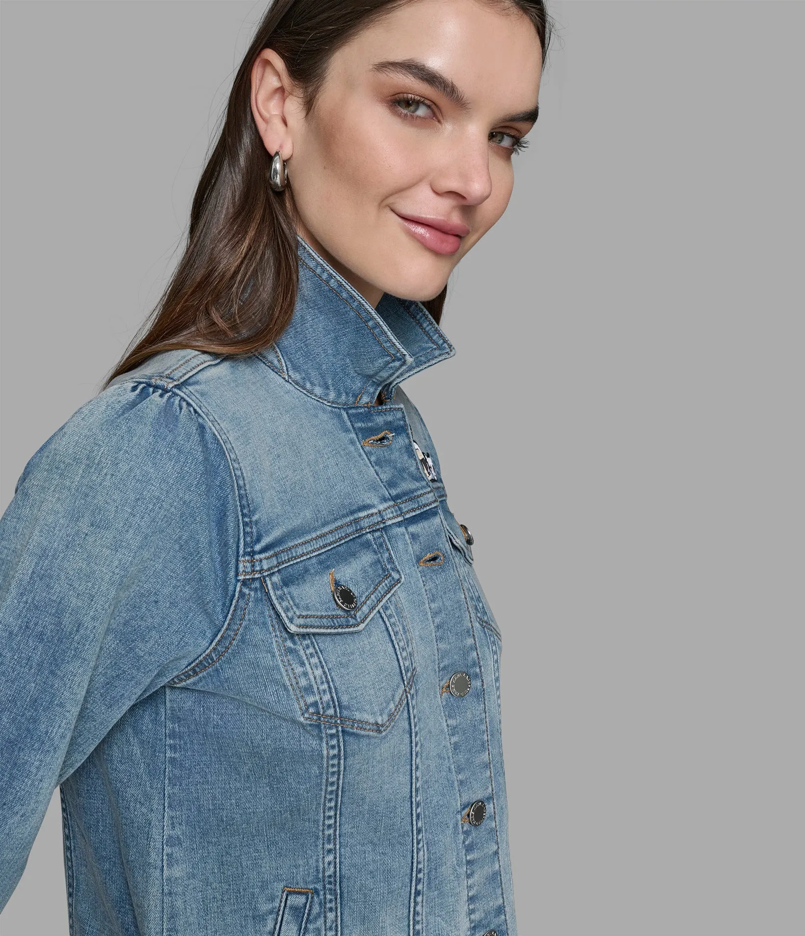 PEEKING DENIM JACKET sold by Karl Lagerfeld Paris product image thumbnail 4