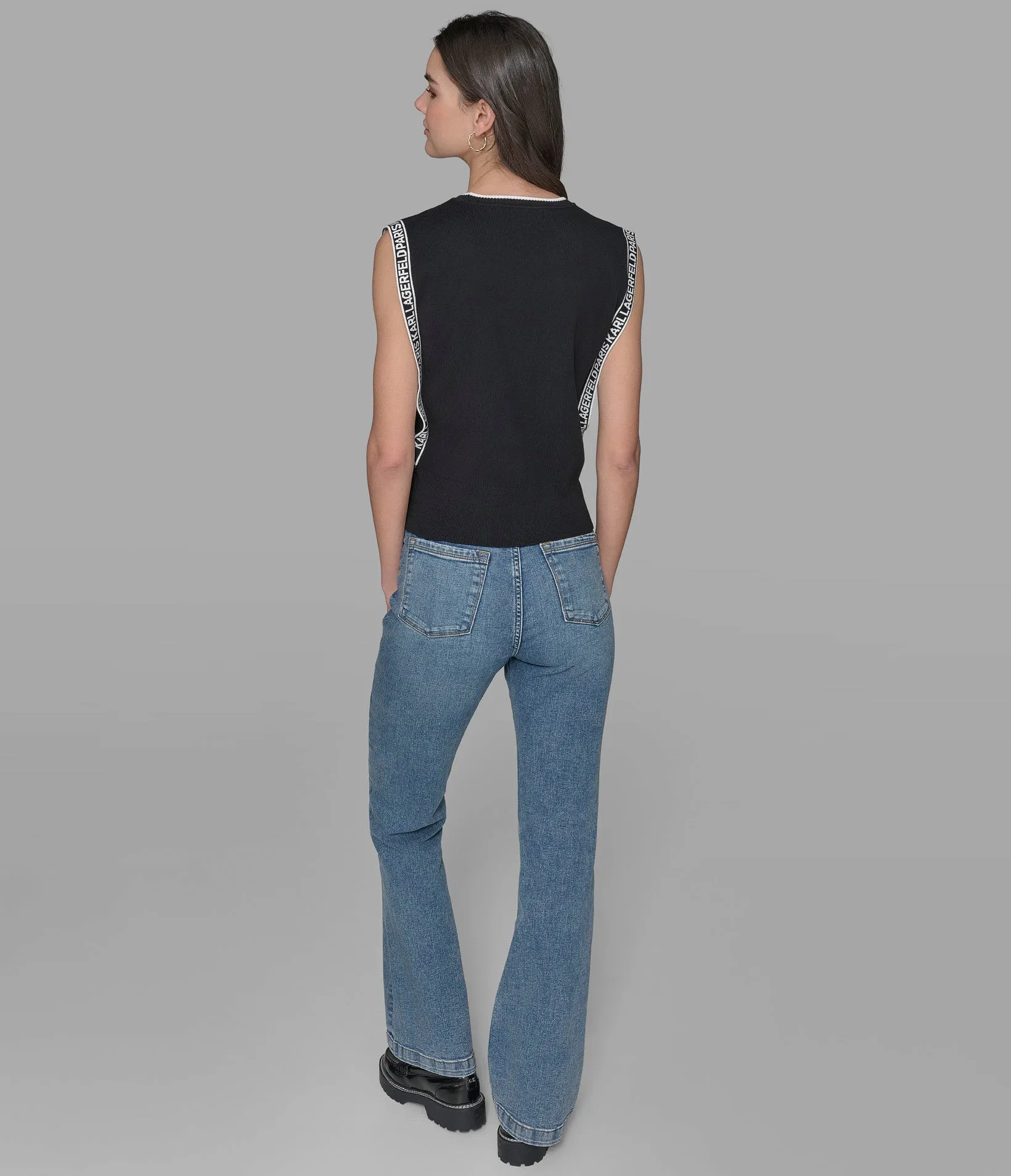 LOGO TAPE SWEATER VEST sold by Karl Lagerfeld Paris product image thumbnail 2