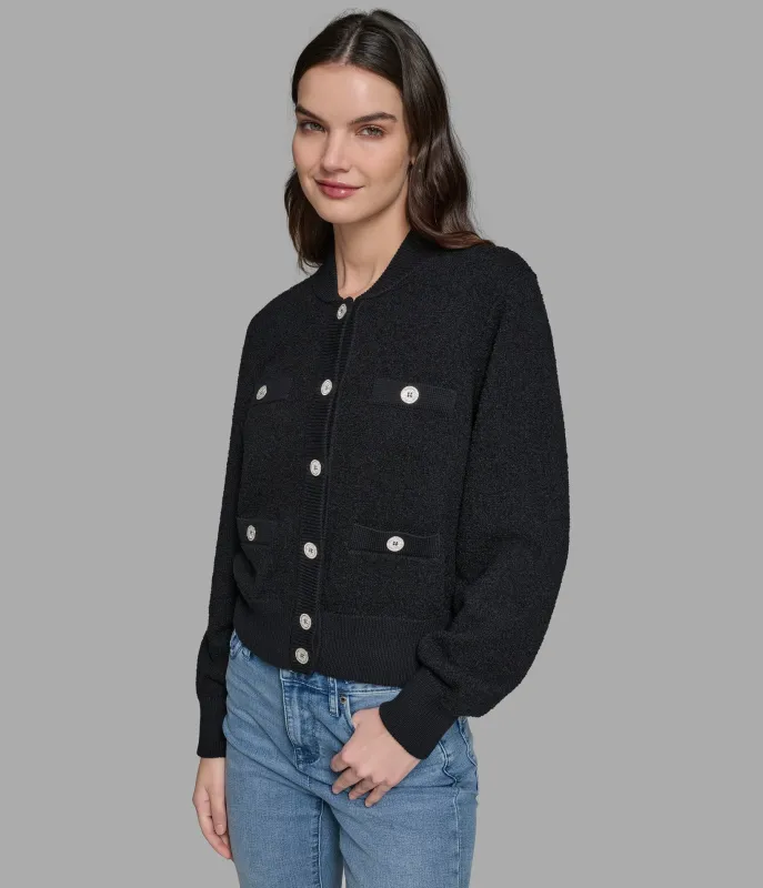 BOUCLE BOMBER JACKET sold by Karl Lagerfeld Paris