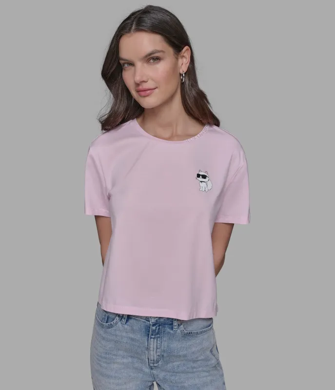 MINI CHOUPETTE LOGO TEE sold by Karl Lagerfeld Paris