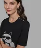 SHORT SLEEVE CHOUPETTE CHARM SWEATER sold by Karl Lagerfeld Paris