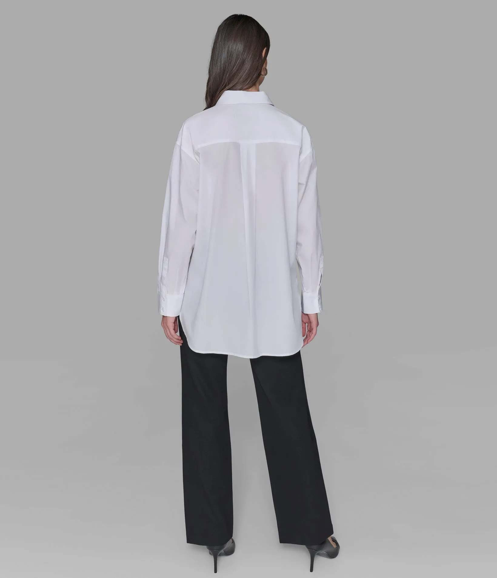 WHIMSY WHITE POPLIN SHIRT sold by Karl Lagerfeld Paris product image thumbnail 2