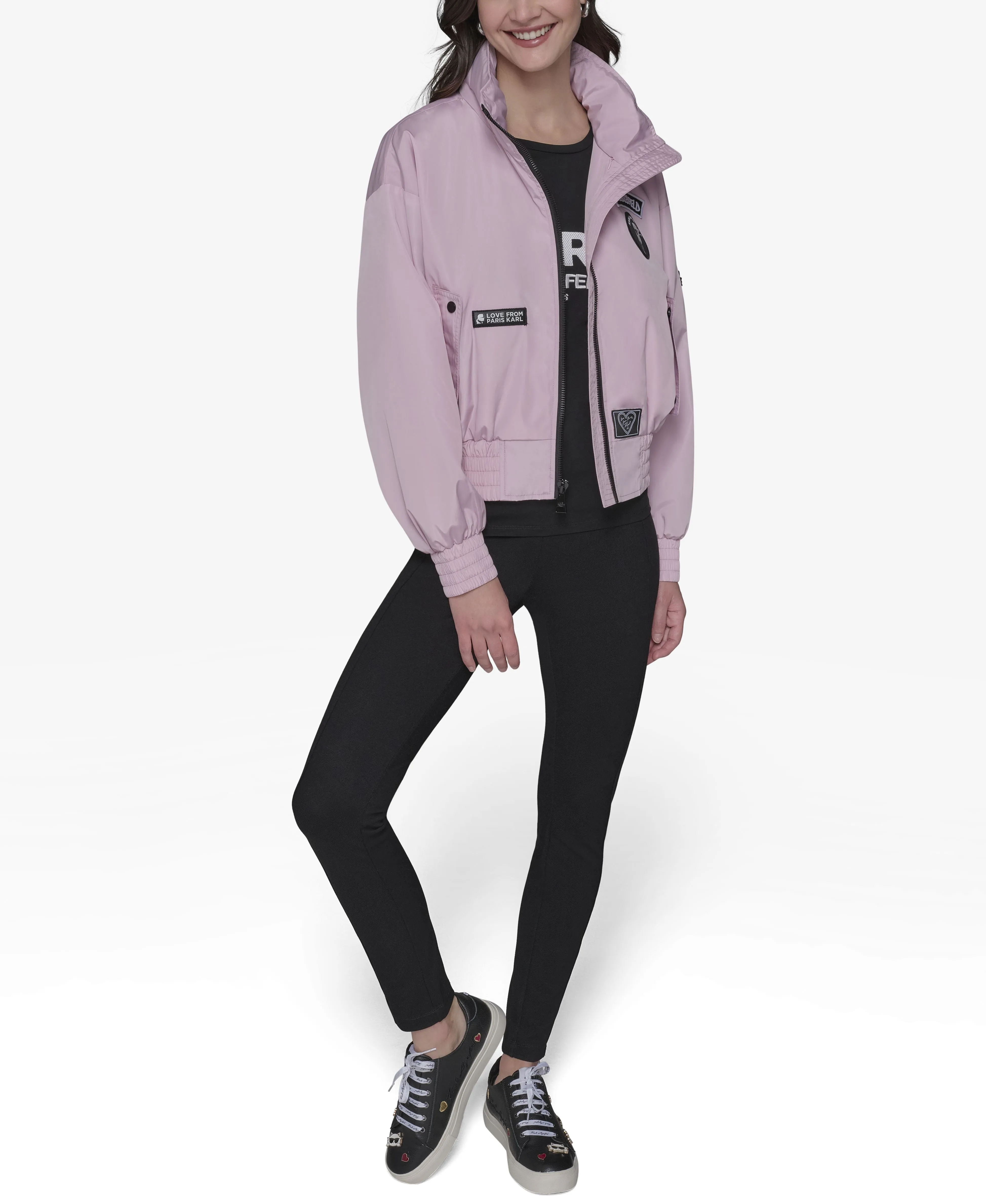BOMBER JACKET WITH PATCHES sold by Karl Lagerfeld Paris product image thumbnail 3