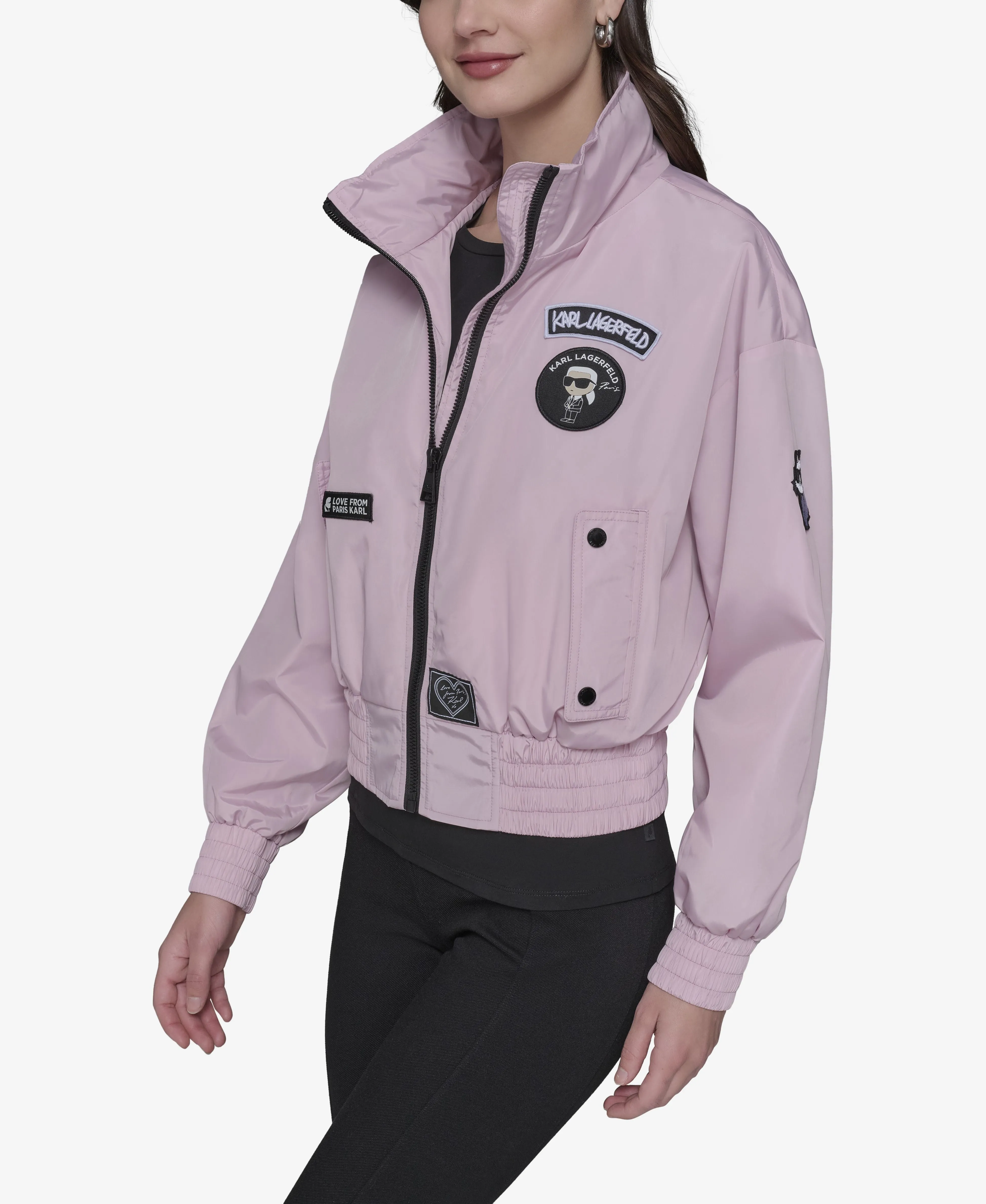 BOMBER JACKET WITH PATCHES sold by Karl Lagerfeld Paris product image thumbnail 4