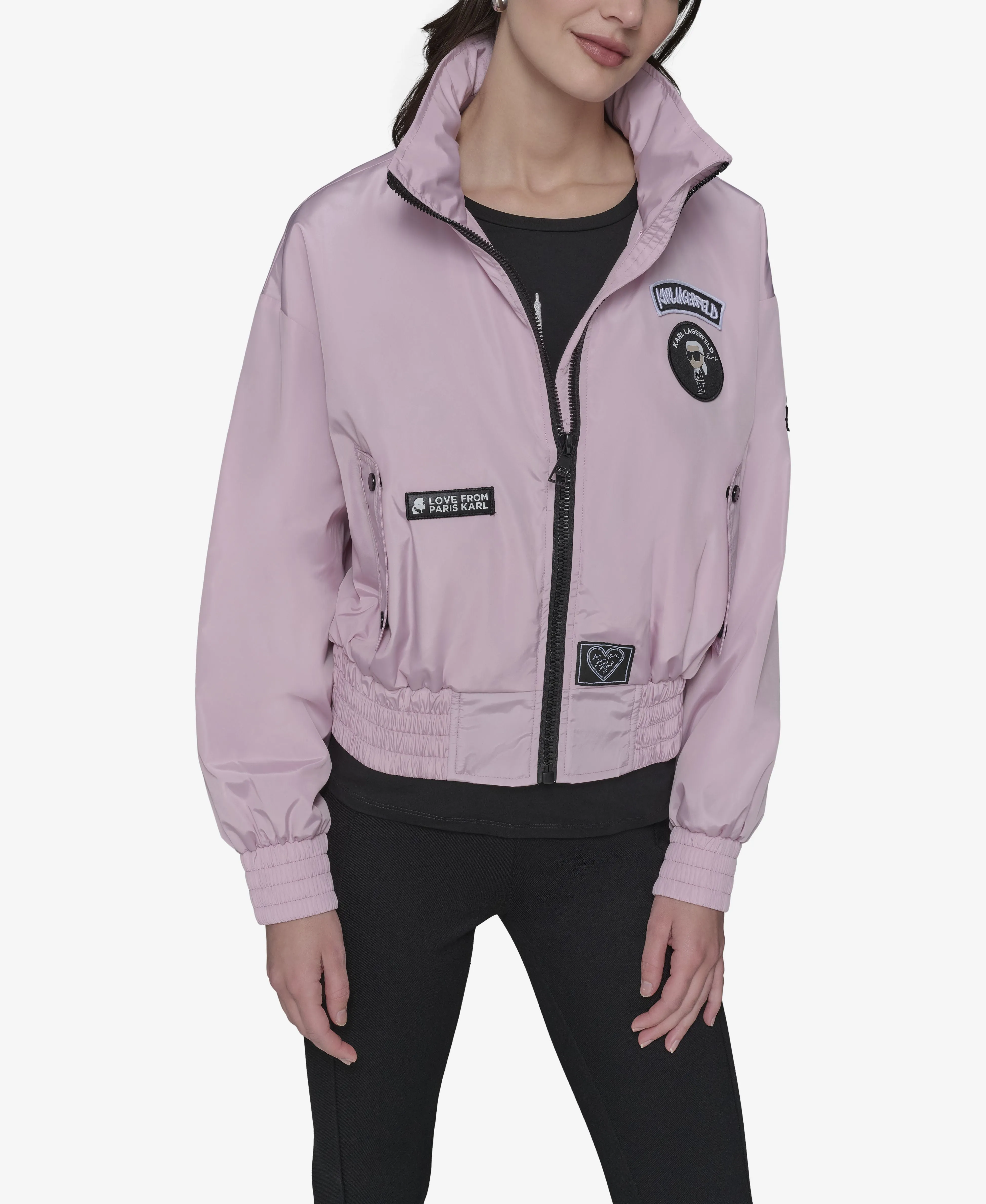 BOMBER JACKET WITH PATCHES sold by Karl Lagerfeld Paris