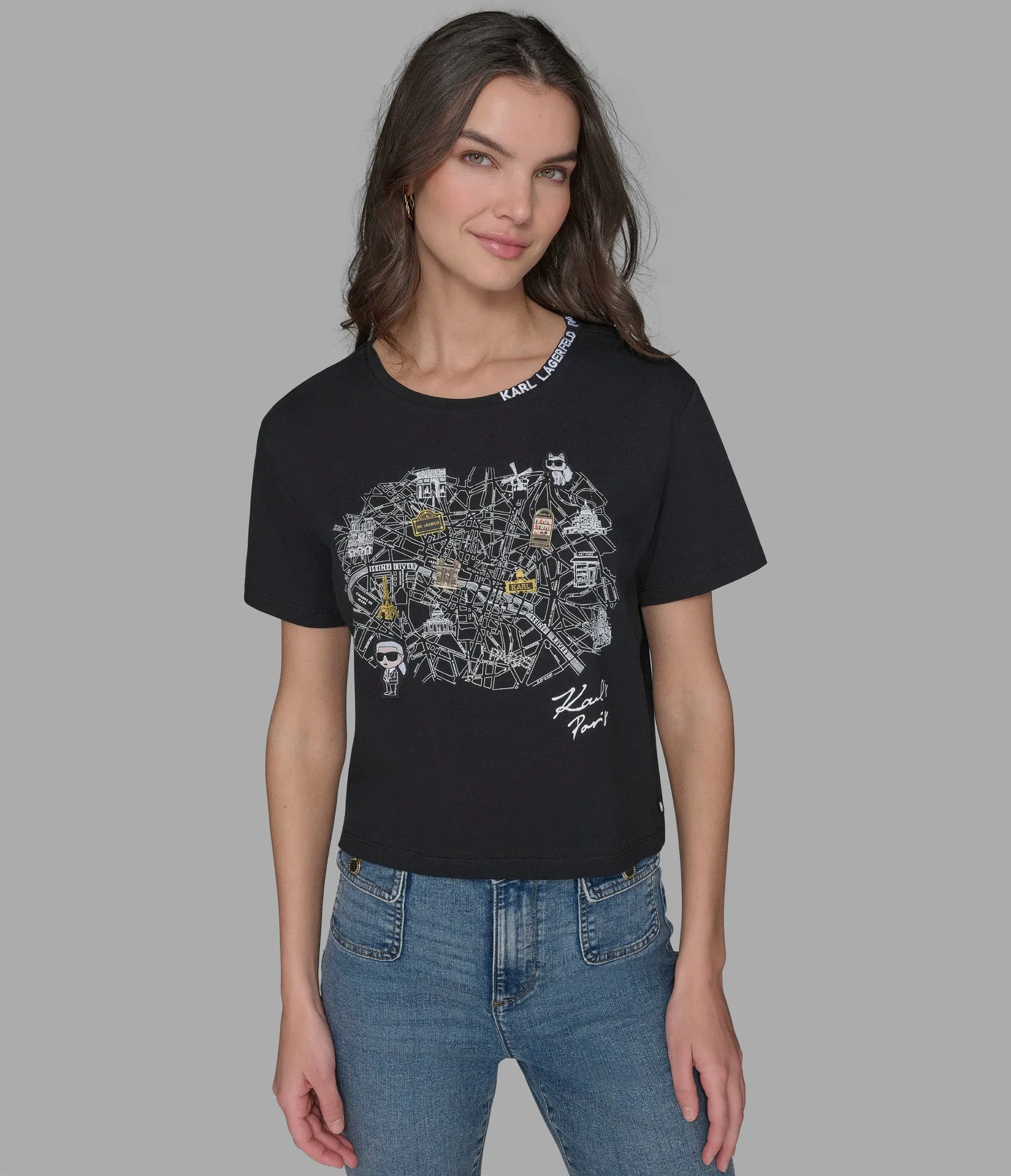 PARIS MAP TEE sold by Karl Lagerfeld Paris
