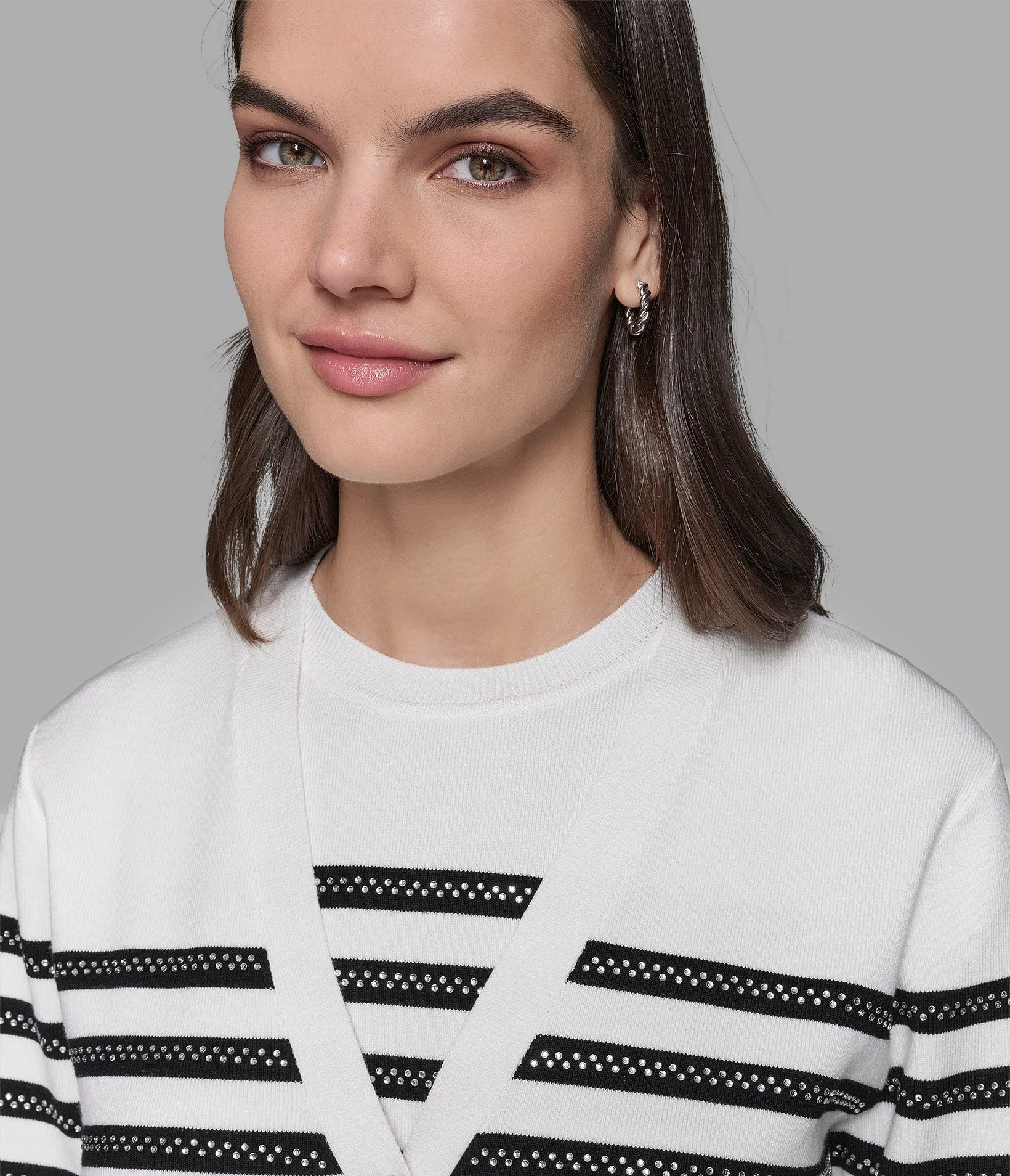 CAPSULE STRIPED CARDIGAN sold by Karl Lagerfeld Paris product image thumbnail 5