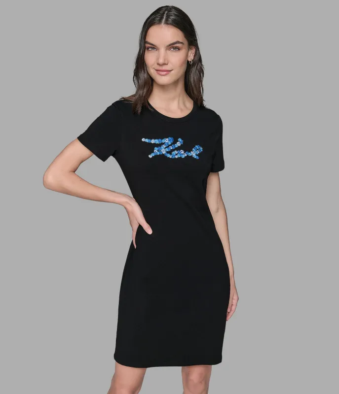 KARL DAISIES T-SHIRT DRESS sold by Karl Lagerfeld Paris