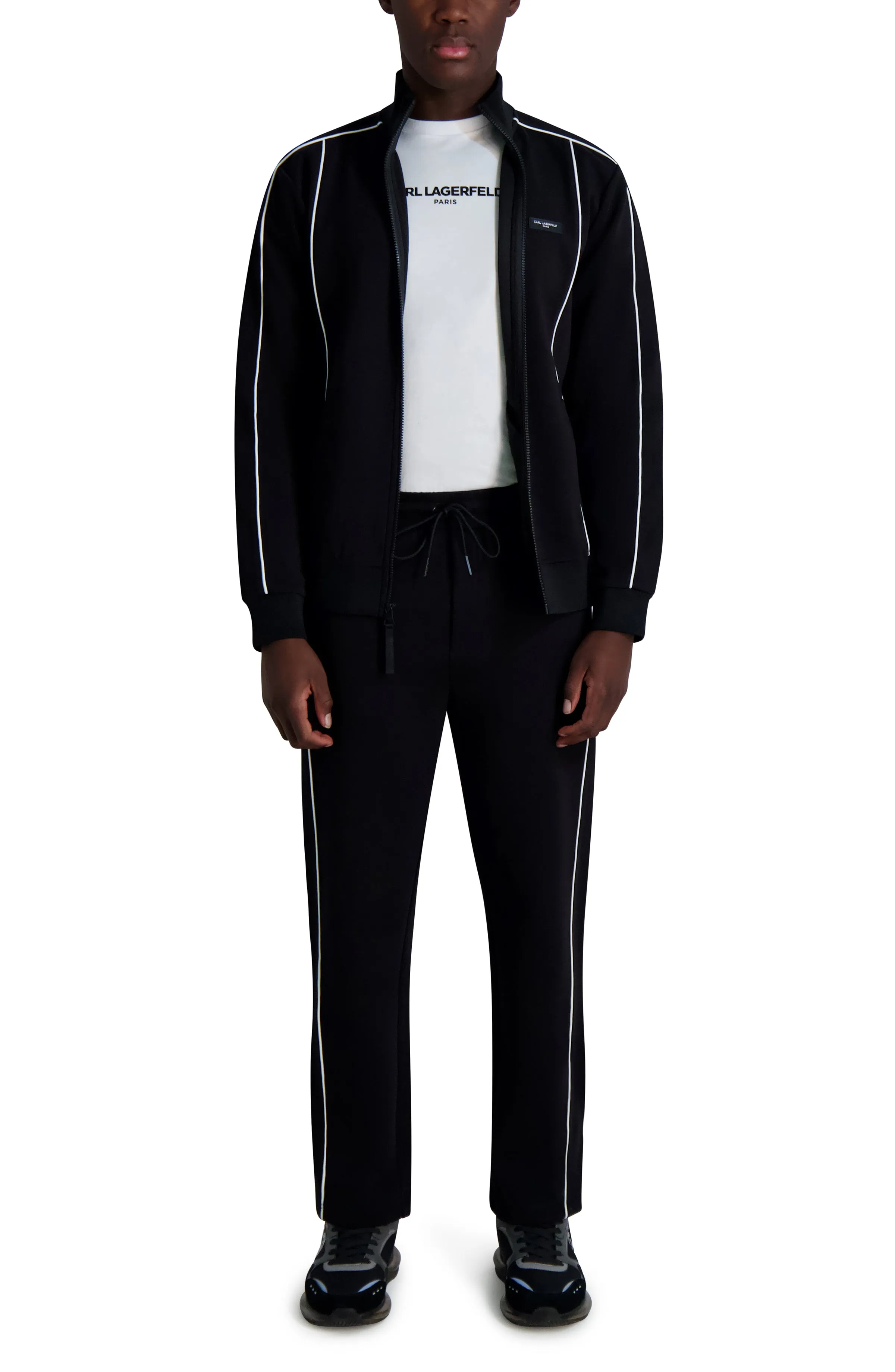 TIPPED TRACK PANT BLACK sold by Karl Lagerfeld Paris product image thumbnail 4