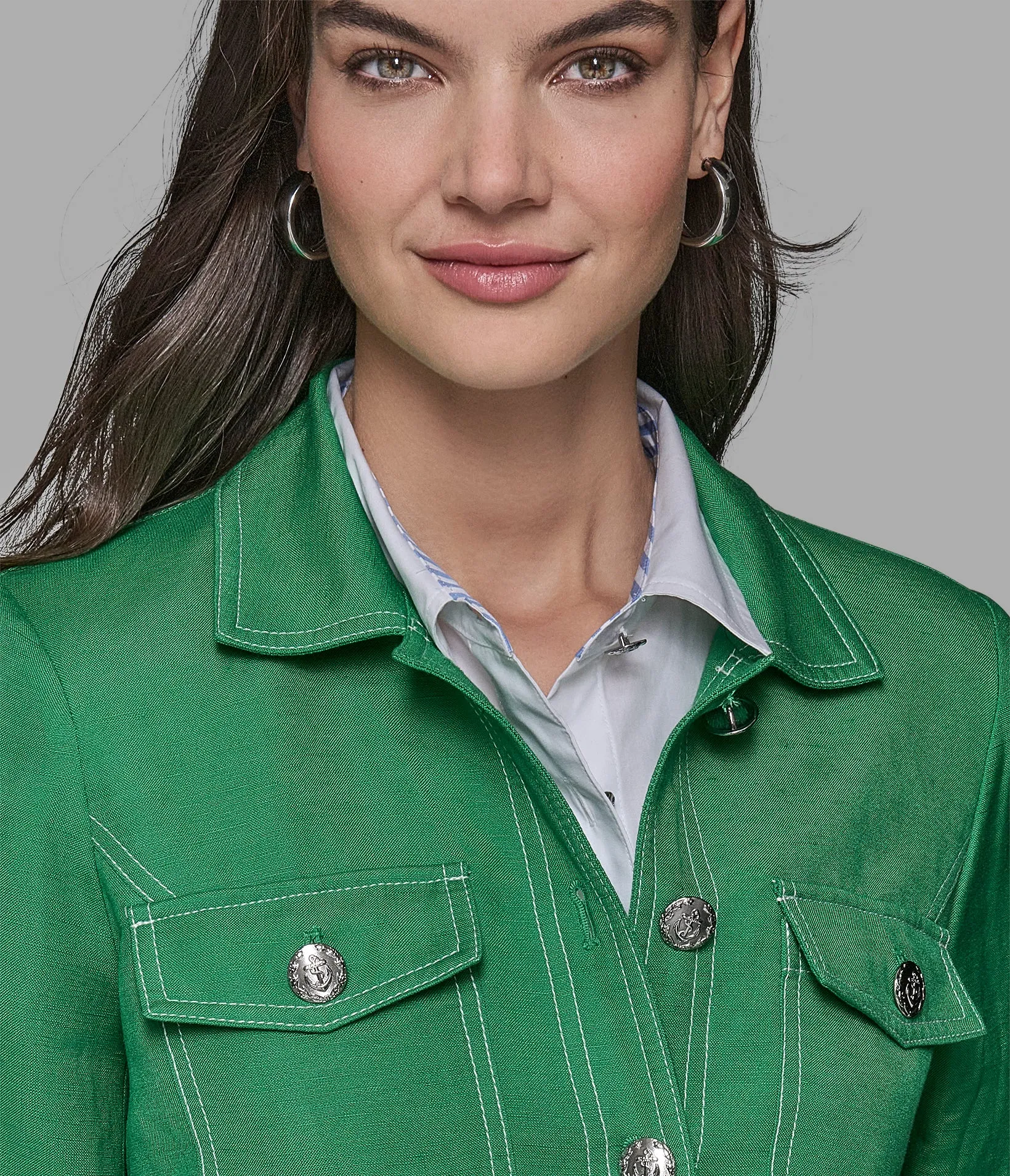 LINEN BLEND JACKET sold by Karl Lagerfeld Paris product image thumbnail 5