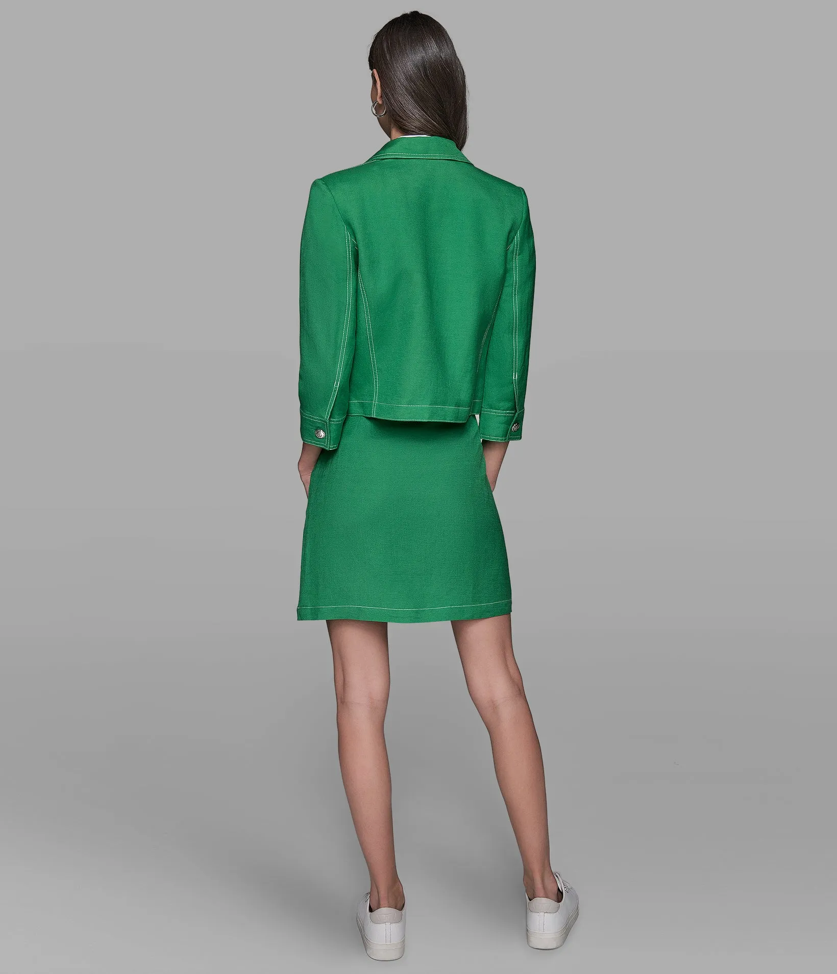 LINEN BLEND JACKET sold by Karl Lagerfeld Paris product image thumbnail 2