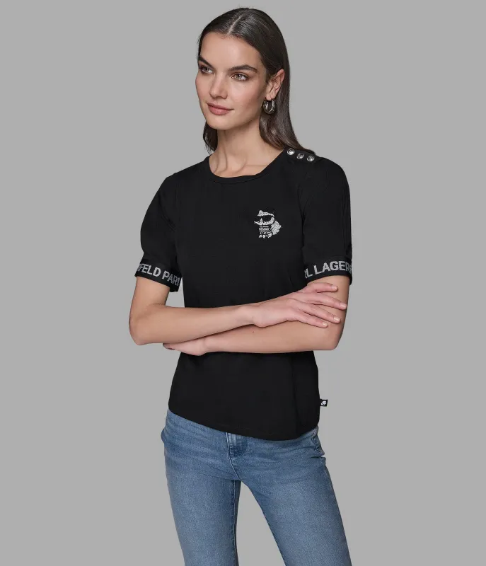 LOGO TAPE CHOUPETTE TEE sold by Karl Lagerfeld Paris