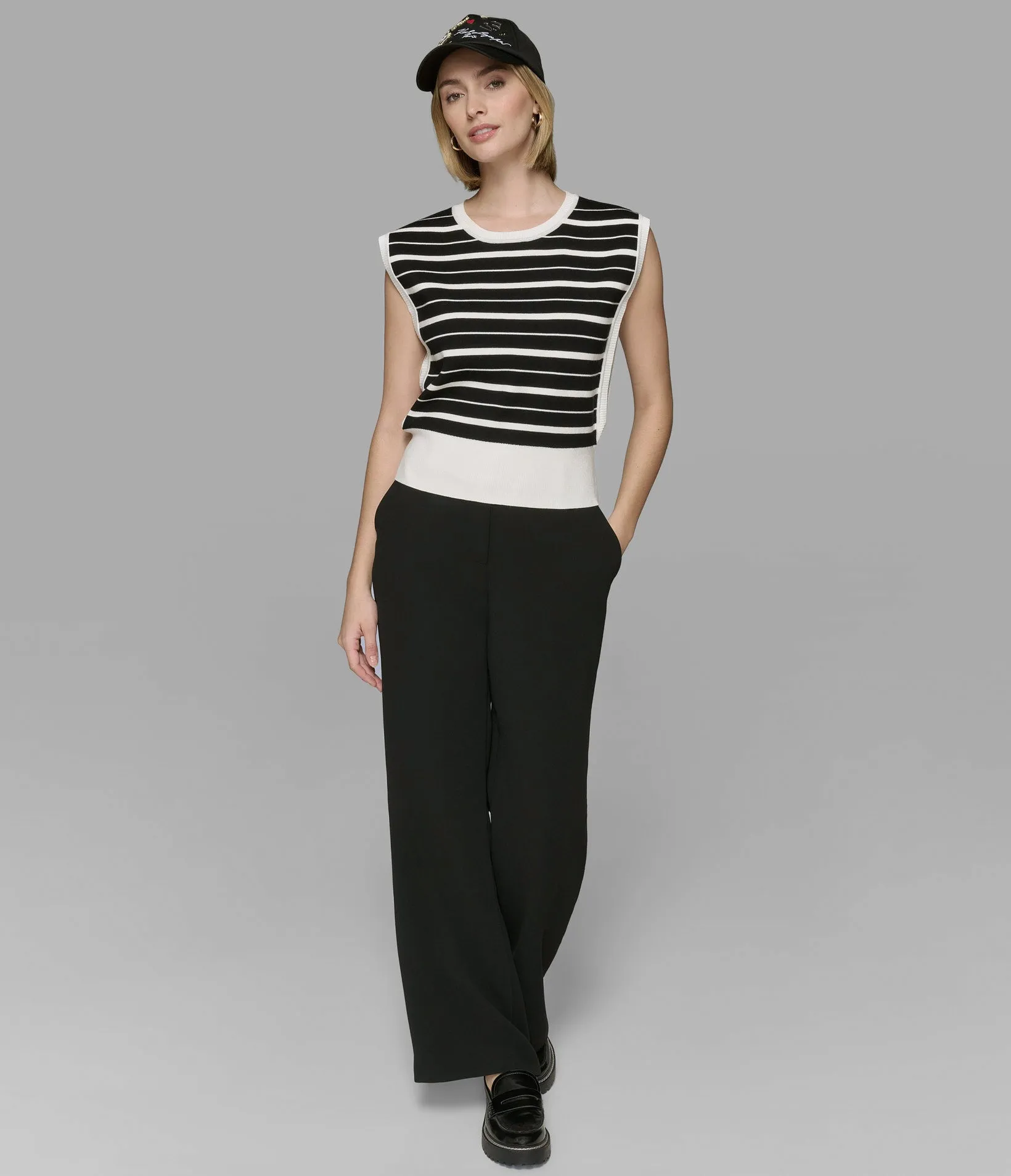 STRIPED SWEATER VEST sold by Karl Lagerfeld Paris product image thumbnail 4