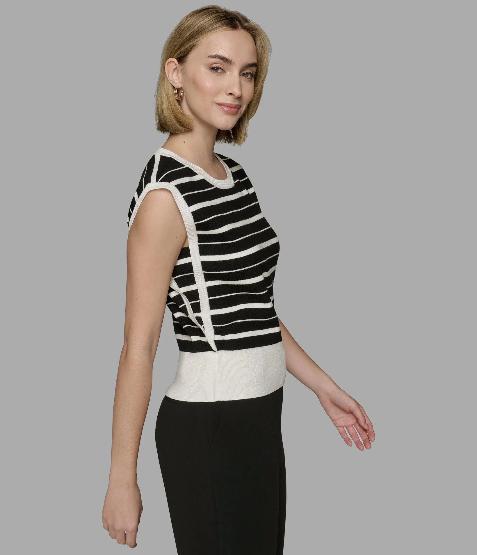 STRIPED SWEATER VEST sold by Karl Lagerfeld Paris product image thumbnail 5