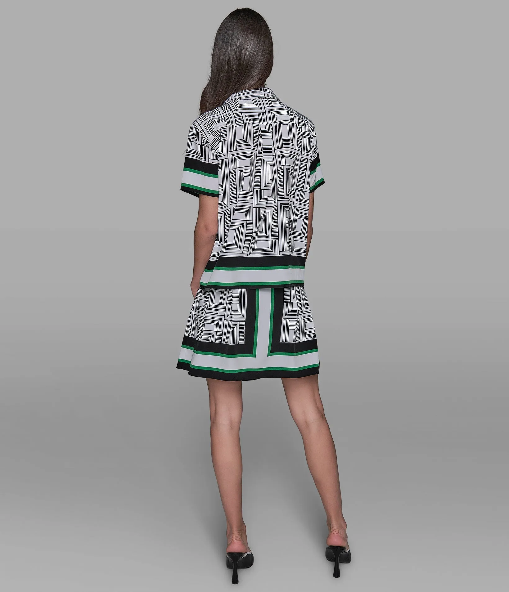 SHORT SLEEVE DOUBLE L CAMP BLOUSE sold by Karl Lagerfeld Paris product image thumbnail 2