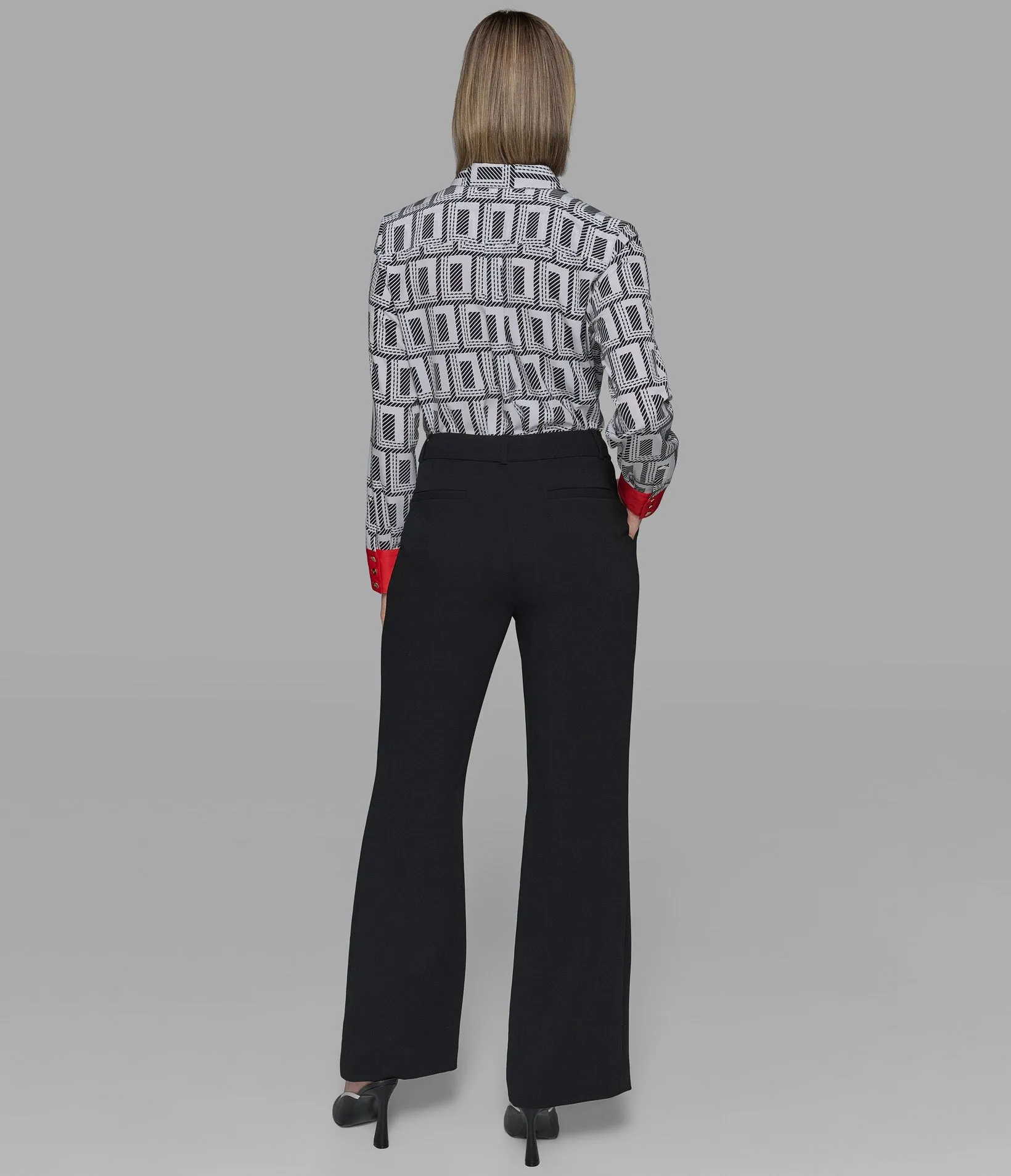 DOUBLE L BLOUSE WITH CONTRAST CUFF sold by Karl Lagerfeld Paris product image thumbnail 4