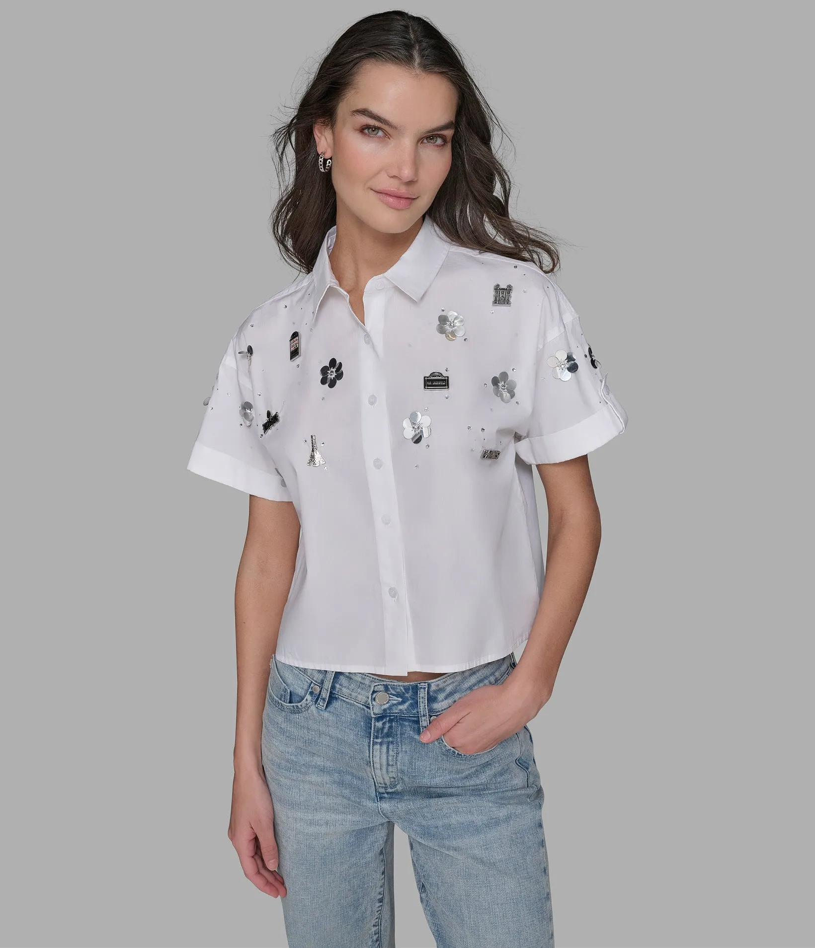 SKETCH CAMP POPLIN SHIRT sold by Karl Lagerfeld Paris