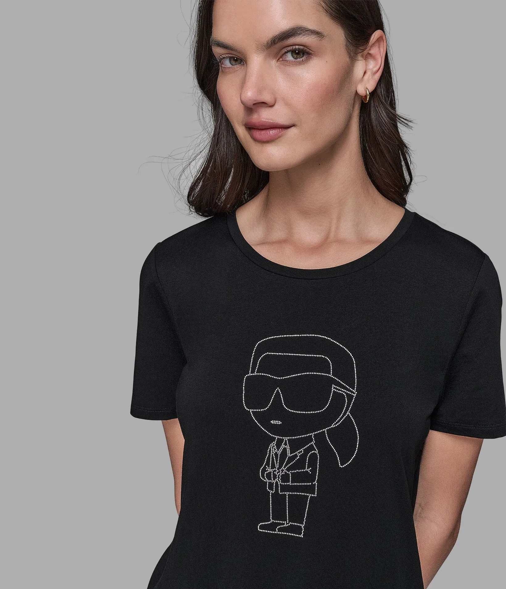 TONAL KARL SPARKLE LOGO TEE sold by Karl Lagerfeld Paris product image thumbnail 5