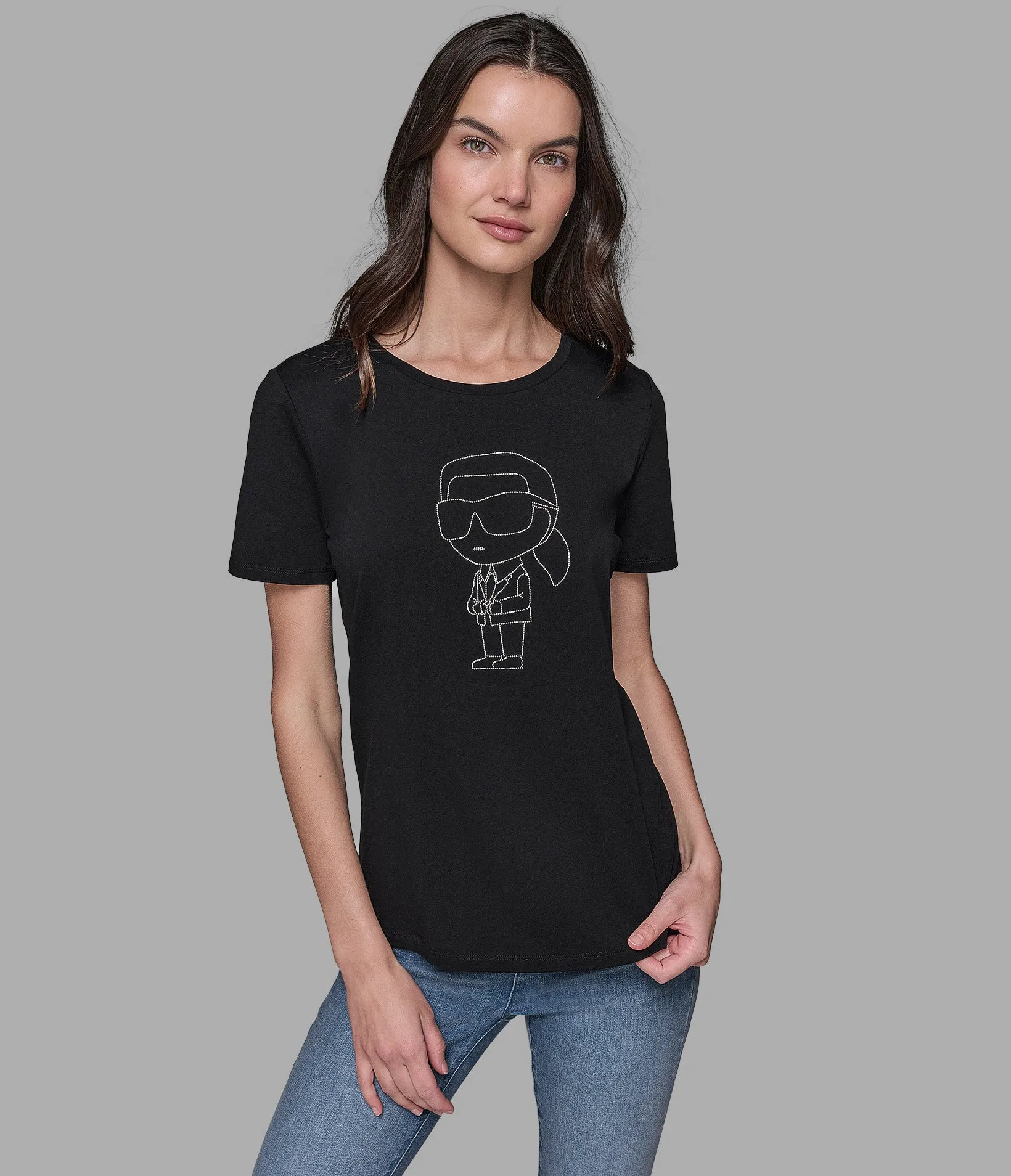 TONAL KARL SPARKLE LOGO TEE sold by Karl Lagerfeld Paris