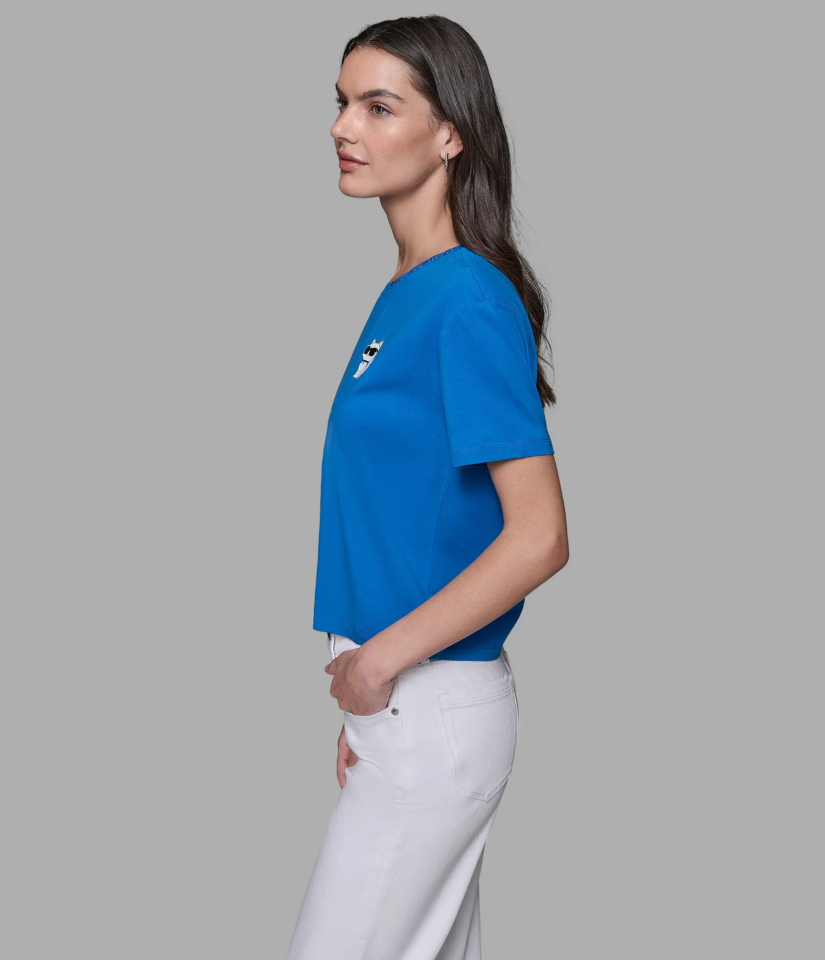 MINI CHOUPETTE LOGO TEE sold by Karl Lagerfeld Paris product image thumbnail 4