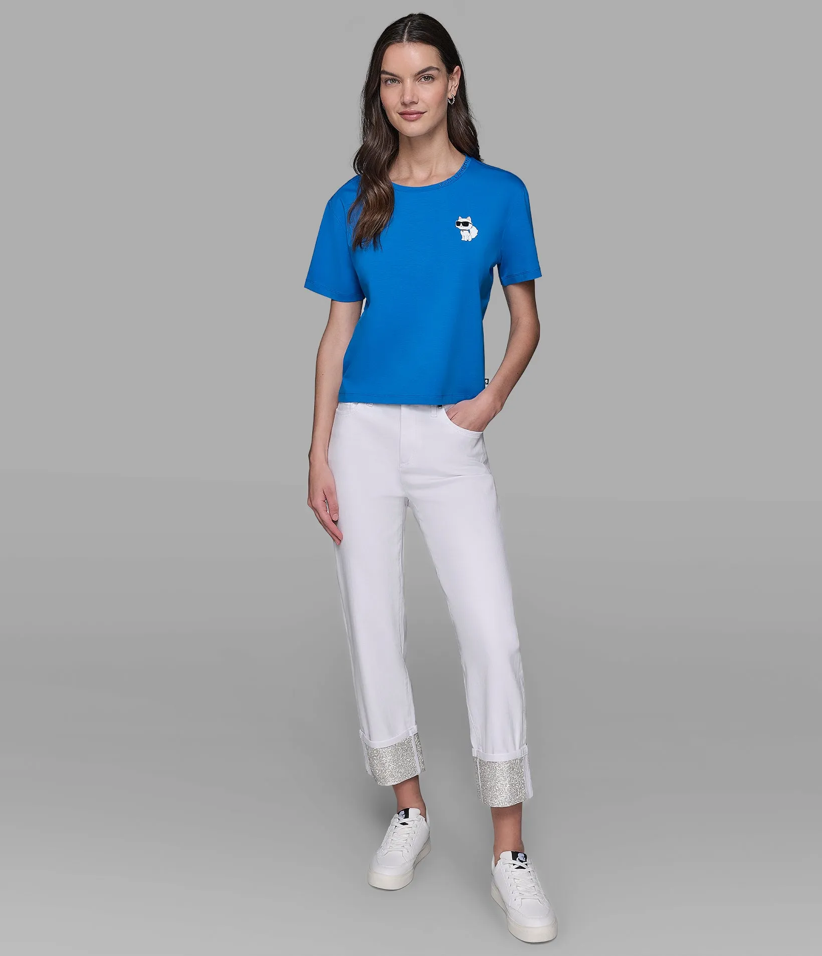 MINI CHOUPETTE LOGO TEE sold by Karl Lagerfeld Paris product image thumbnail 3