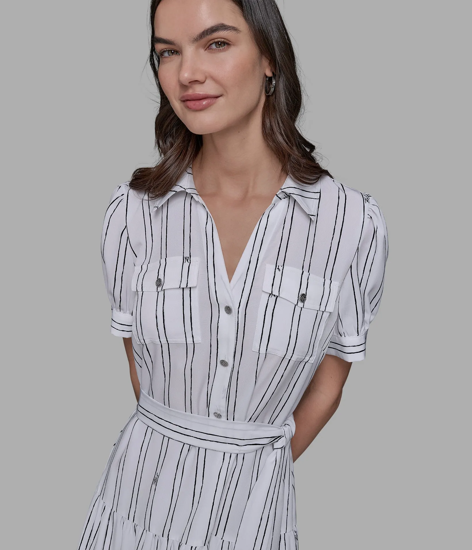 TIERED SHIRT DRESS sold by Karl Lagerfeld Paris product image thumbnail 5